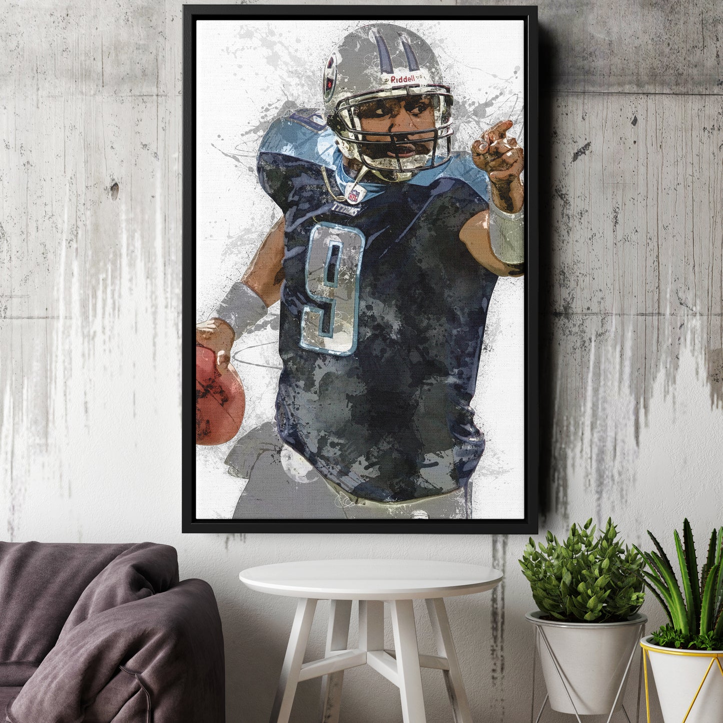 Steve McNair Canvas Art – Tennessee Titans Wall Decor