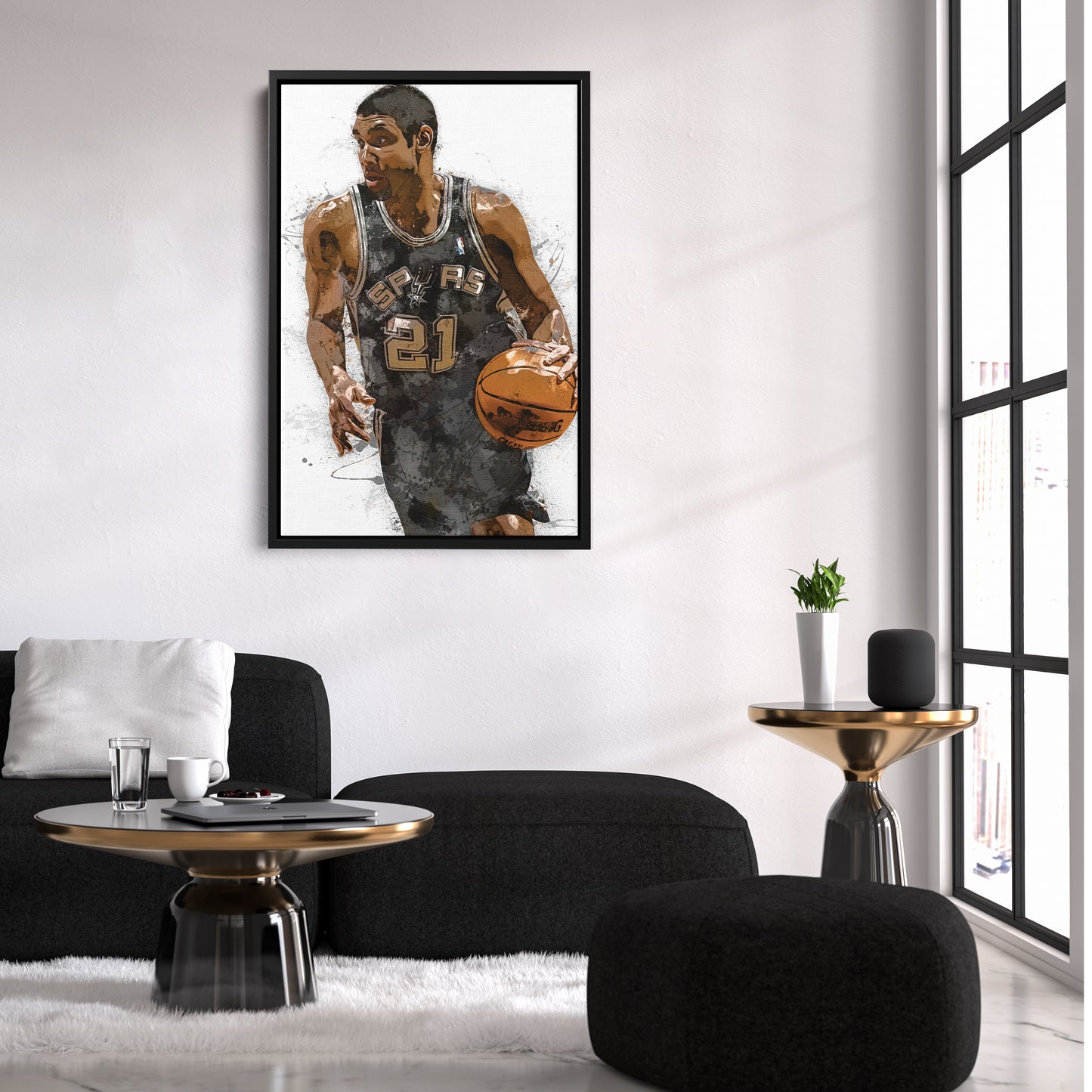 Tim Duncan Canvas Art – San Antonio Spurs Wall Decor