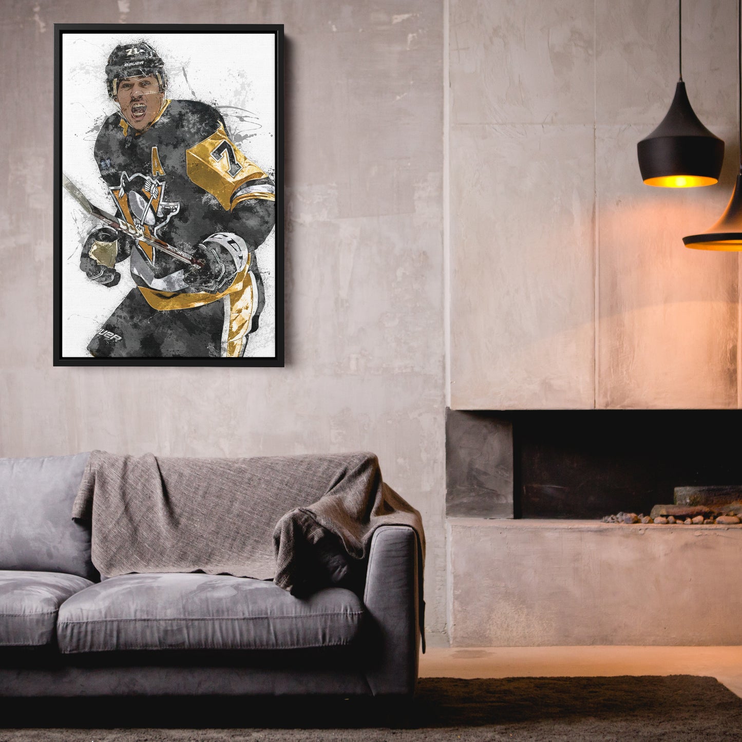 Evgeni Malkin Wall Art - Pittsburgh Penguins NHL Legend Canvas Print