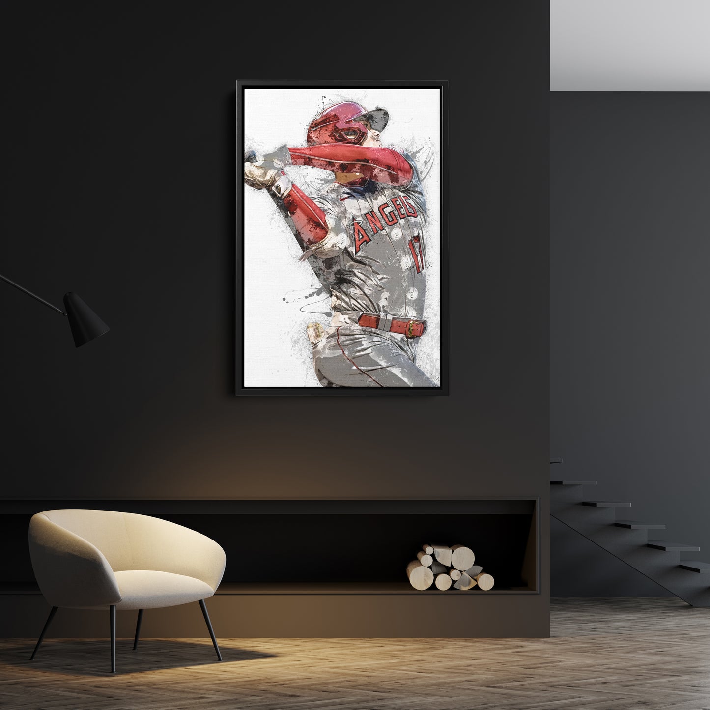 Shohei Ohtani Canvas Art – Los Angeles Angels Wall Decor