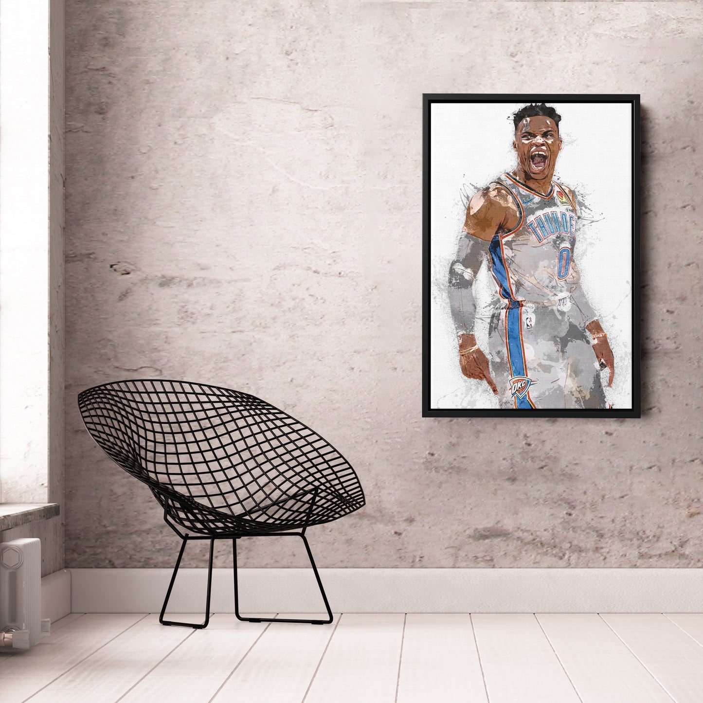 Russell Westbrook Canvas Art – Oklahoma City Thunder Wall Decor