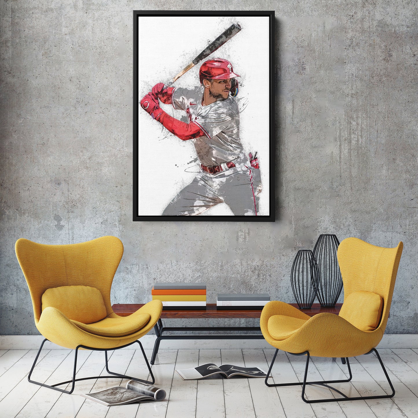 Trea Turner Canvas Art – Philadelphia Phillies Wall Decor