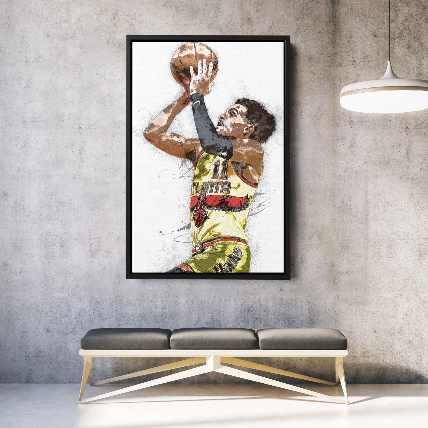 Trae Young Canvas Art – Atlanta Hawks Wall Decor