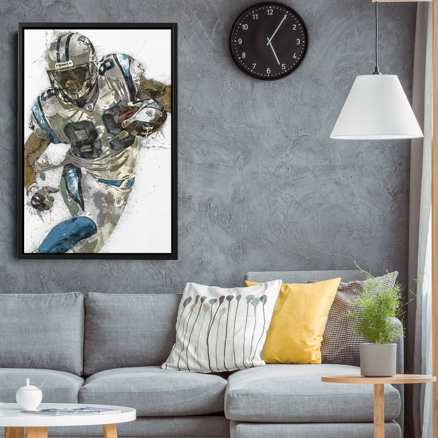 Steve Smith Canvas Art – Carolina Panthers Wall Decor