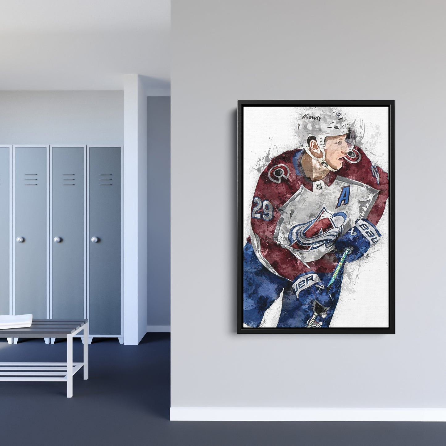 Nathan MacKinnon Canvas Art – Colorado Avalanche Wall Decor