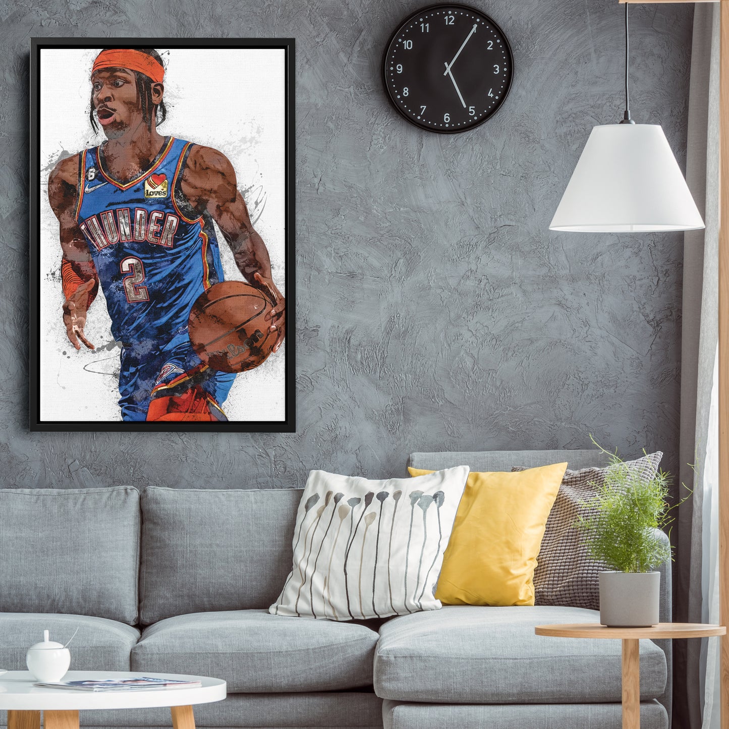 Shai Gilgeous-Alexander Canvas Art – Thunder SGA Wall Decor