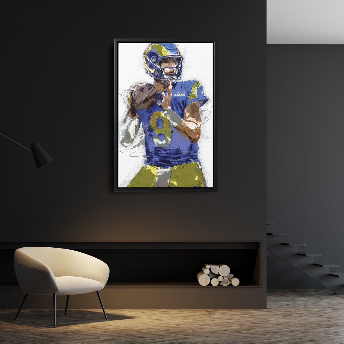 Matthew Stafford Canvas Art – Los Angeles Rams Wall Decor