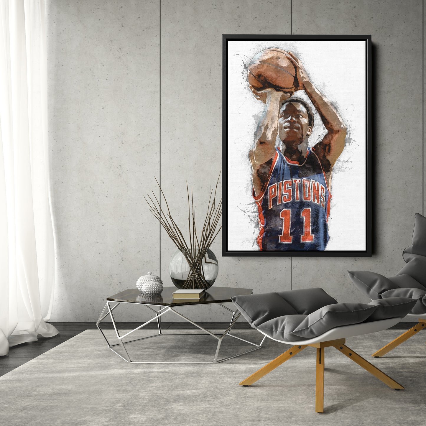 Isiah Thomas Canvas Art – Detroit Pistons Wall Decor