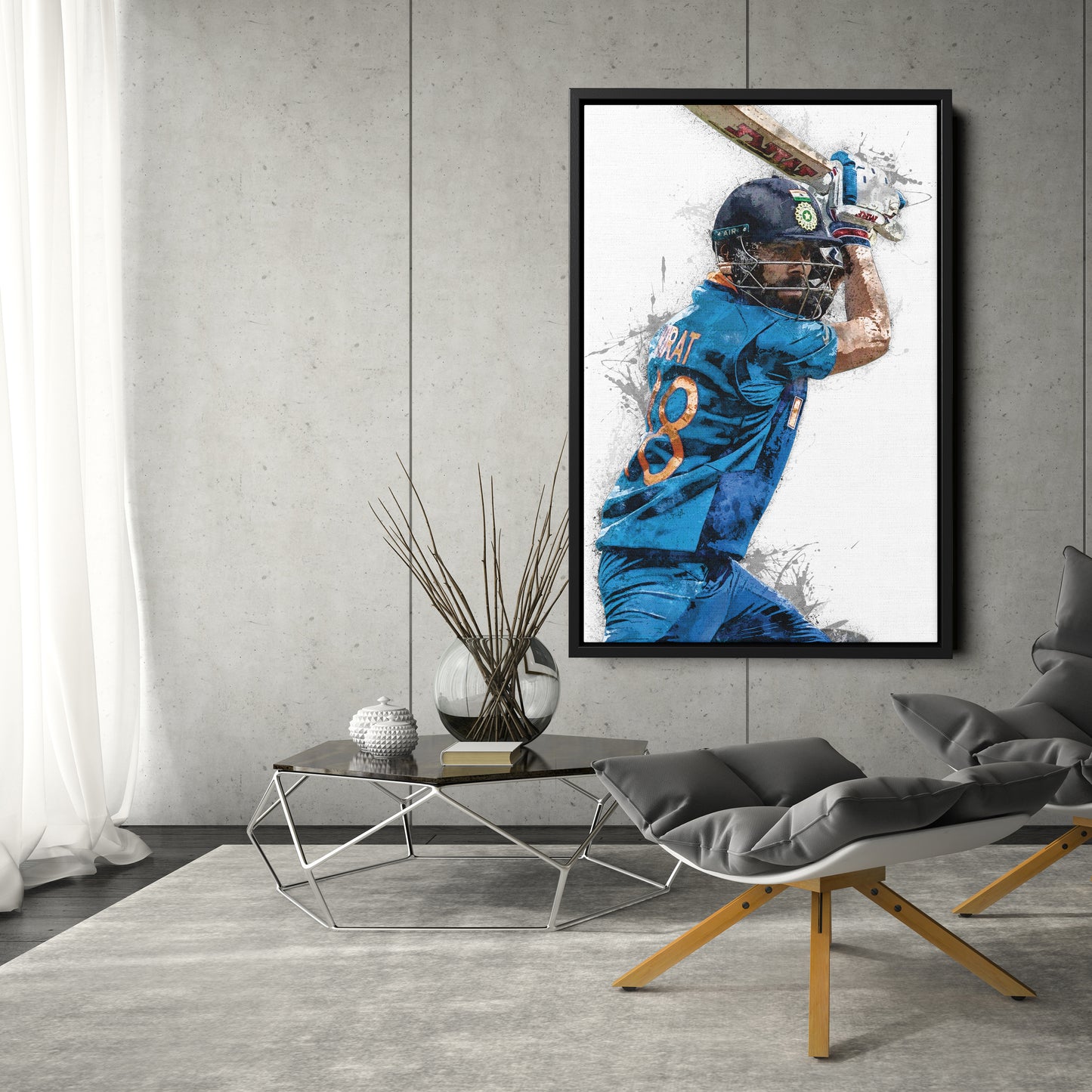 Virat Kohli Canvas Art – India Cricket Wall Decor