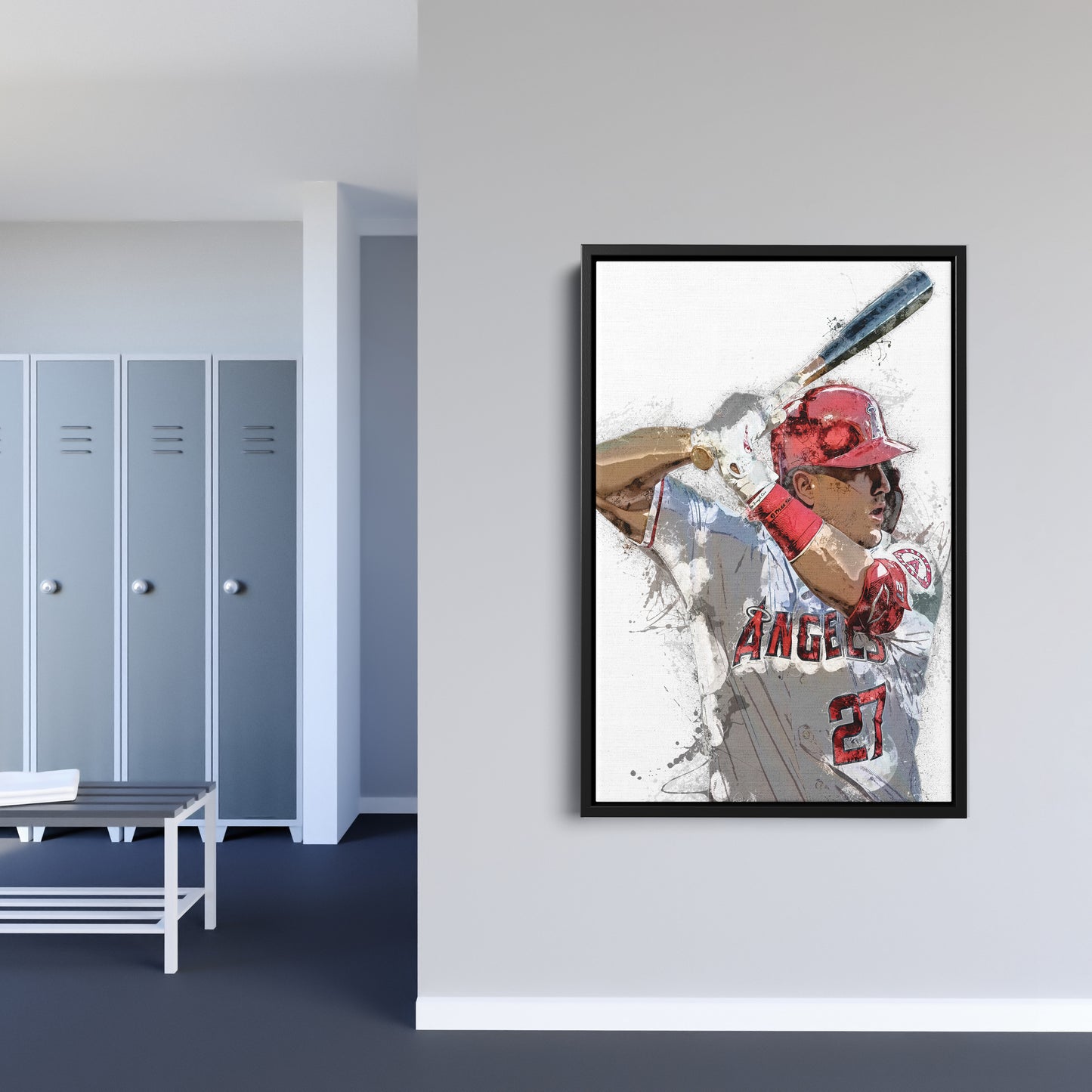 Mike Trout Canvas Art – Los Angeles Angels Wall Decor