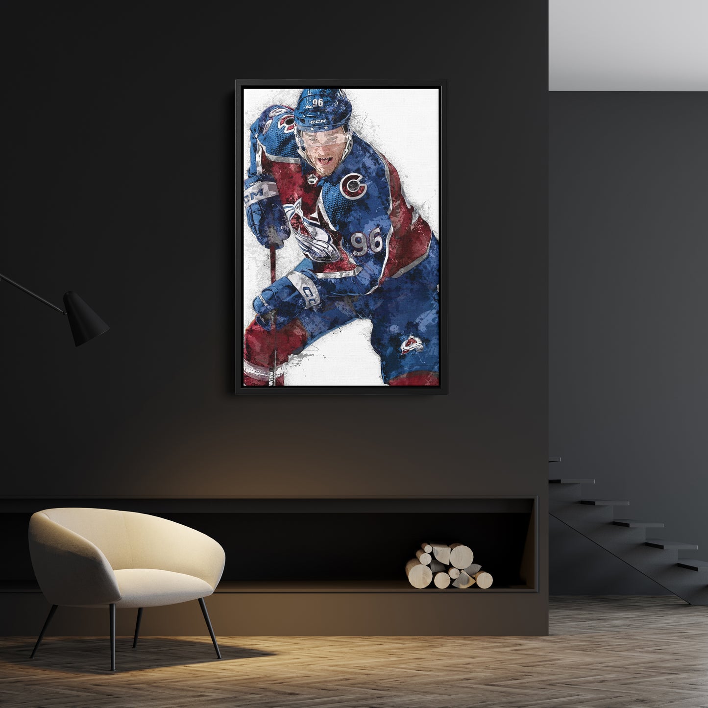 Mikko Rantanen Canvas Art – Colorado Avalanche Wall Decor