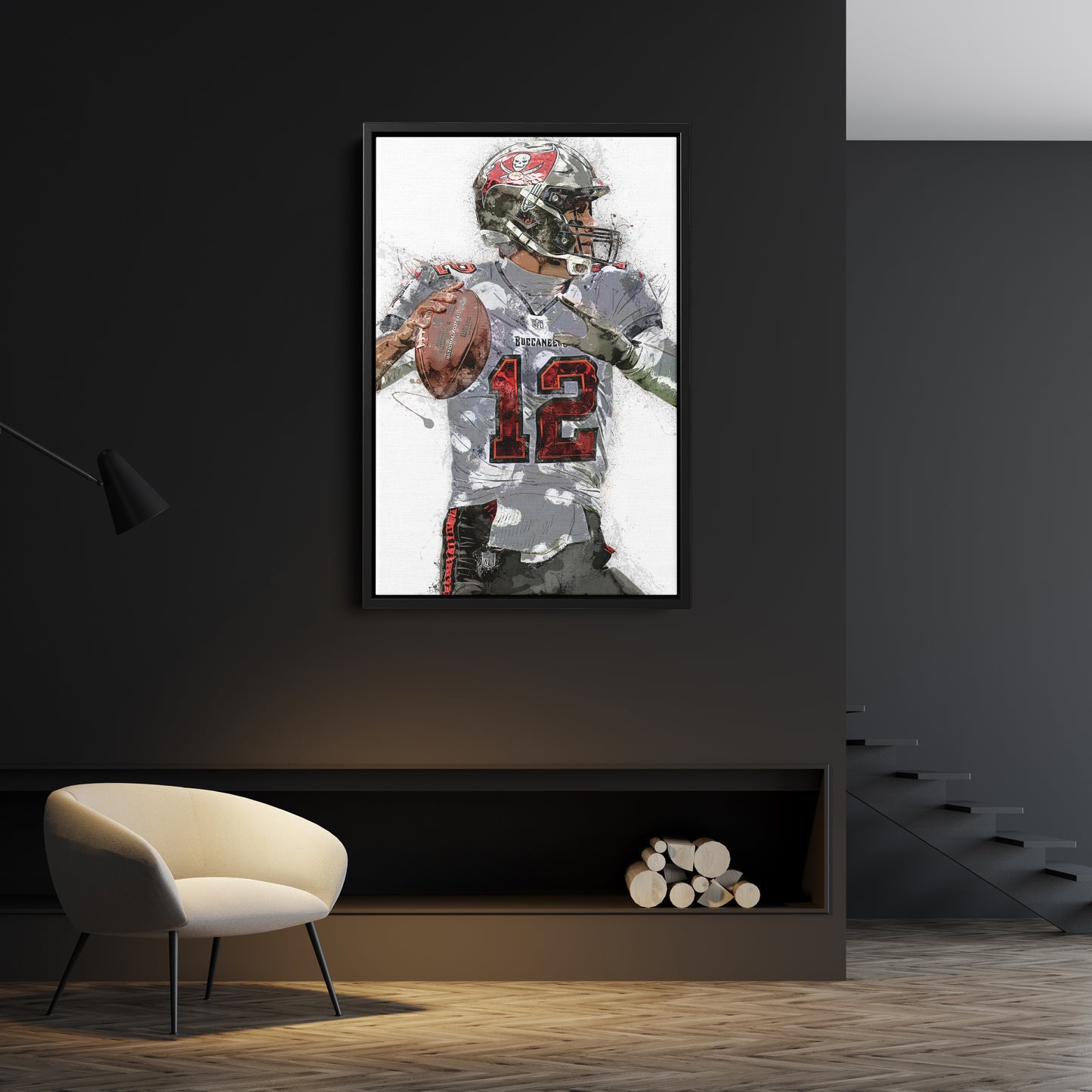 Tom Brady Canvas Art – Tampa Bay Buccaneers Wall Decor