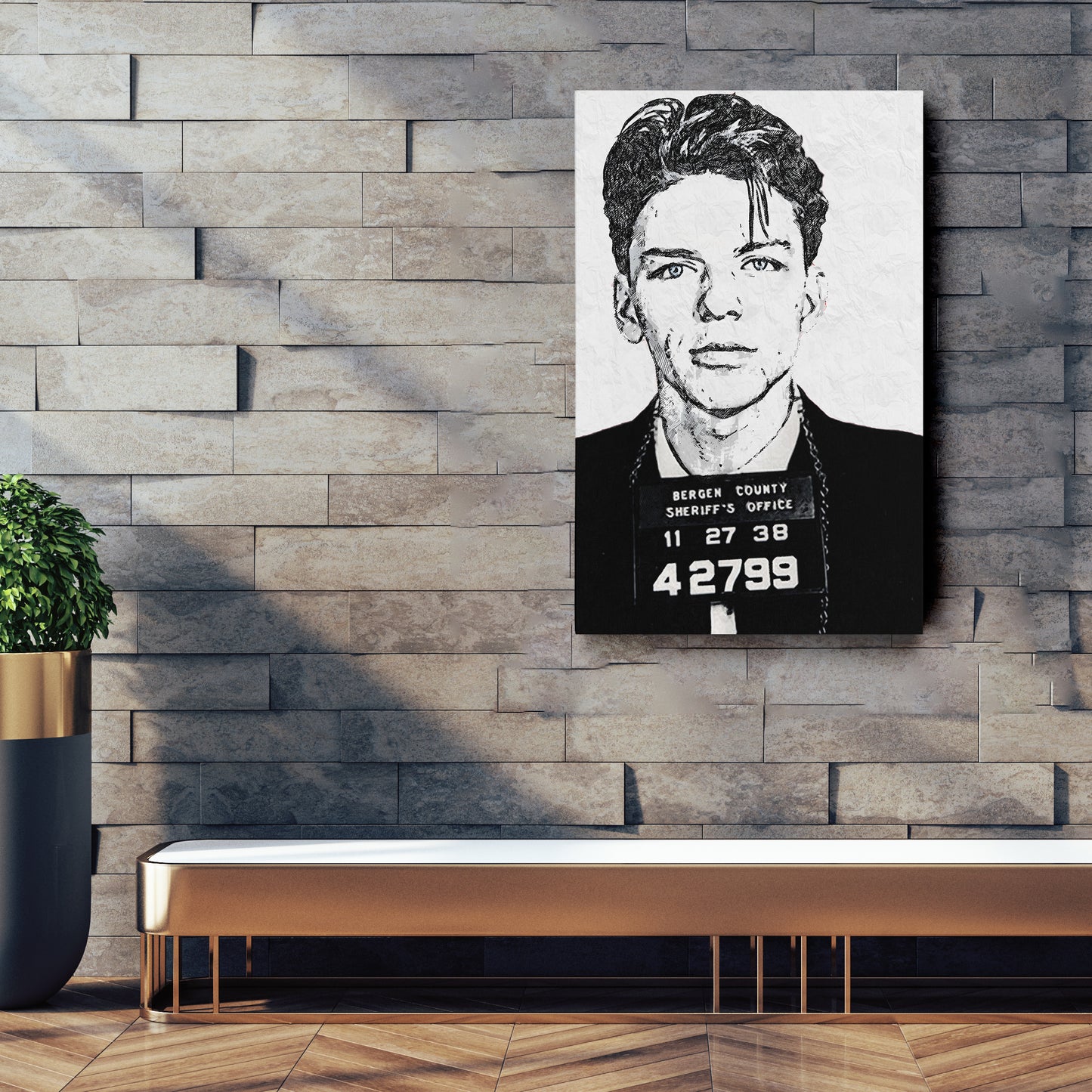 Frank Sinatra Mugshot Canvas – Vintage Wall Art Decor