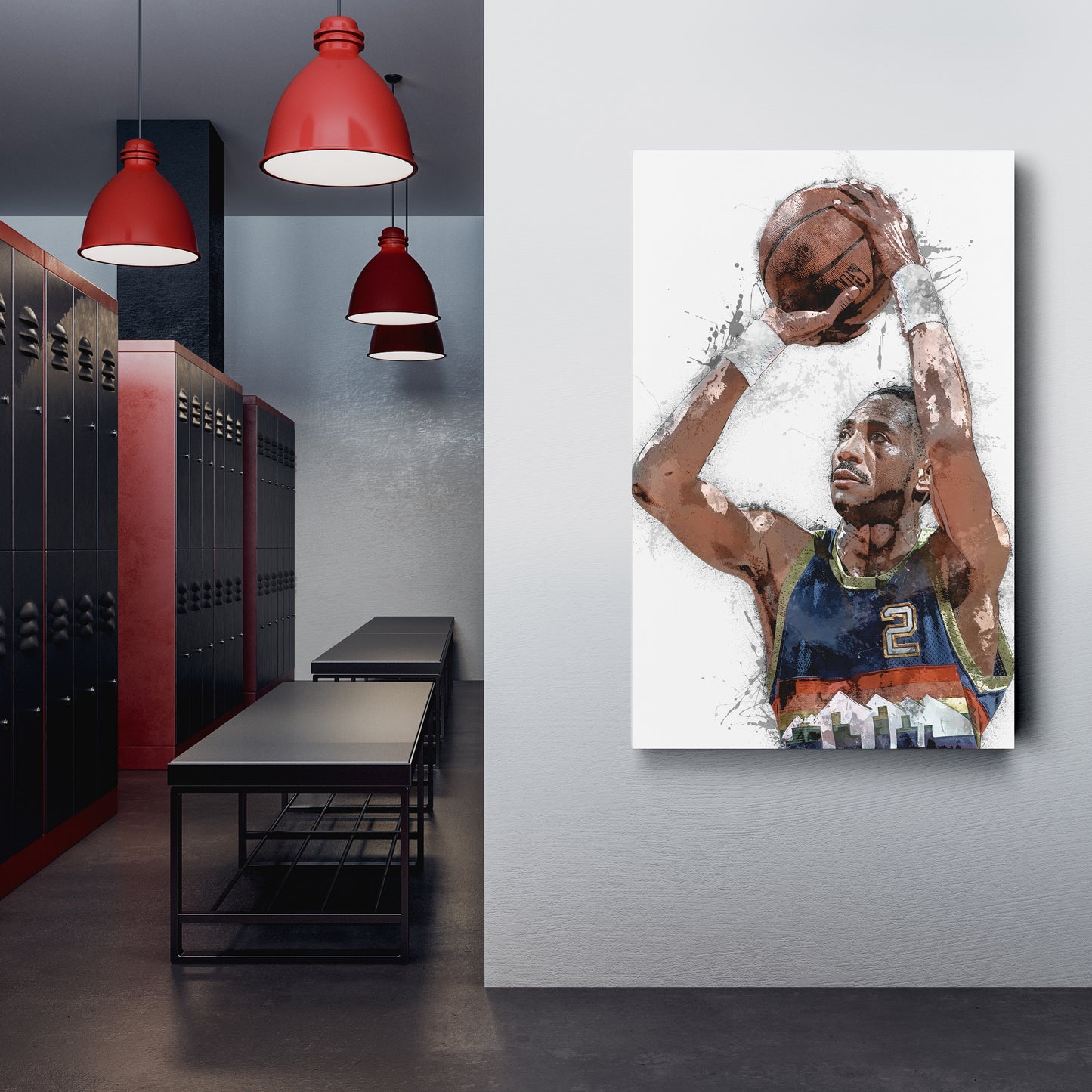 Alex English Canvas Art – Denver Nuggets Wall Decor