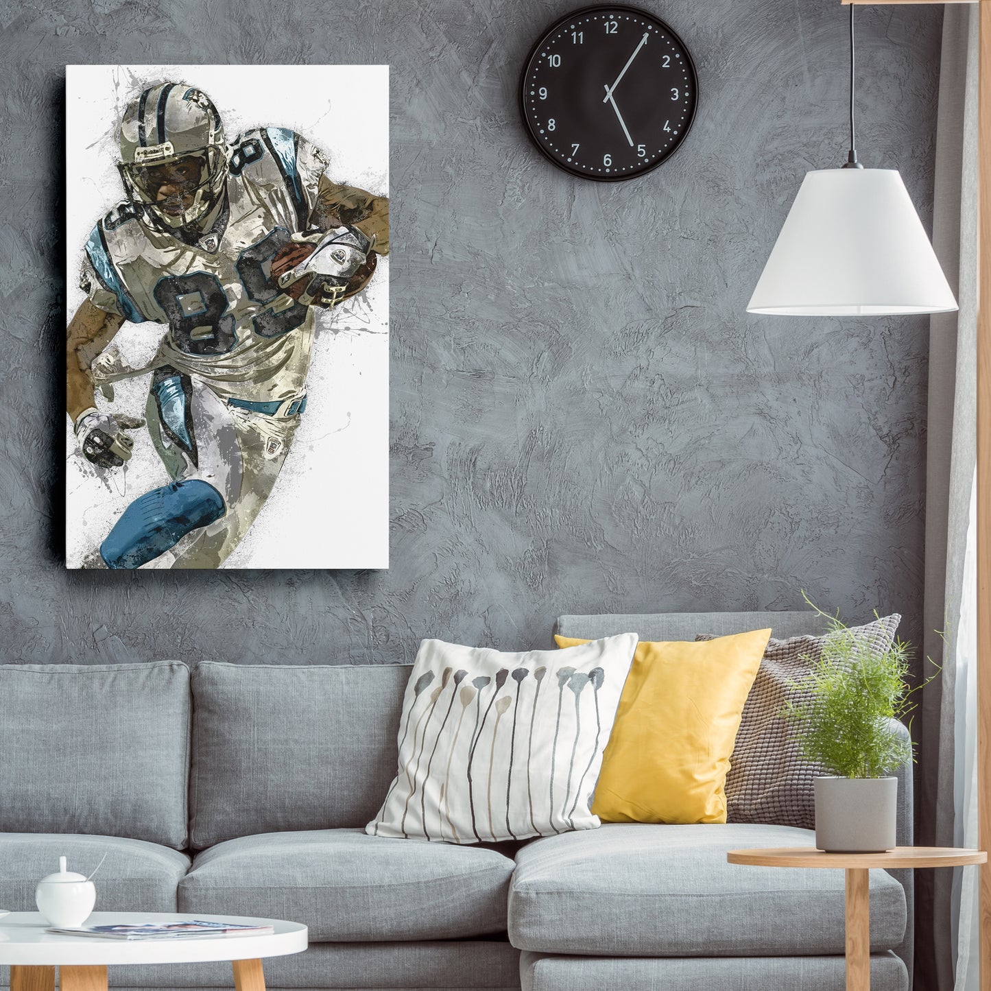 Steve Smith Canvas Art – Carolina Panthers Wall Decor