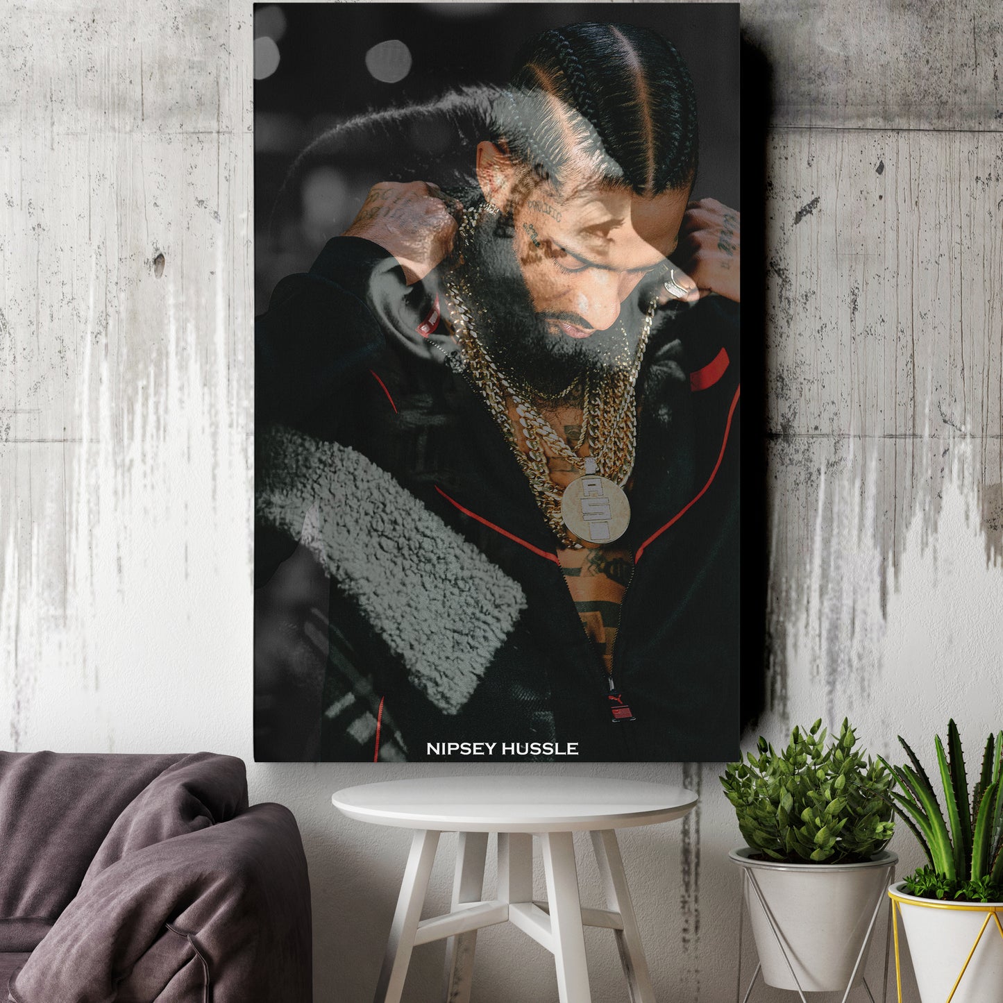Nipsey Hussle Canvas – Rap Legend Wall Art for Studio Decor