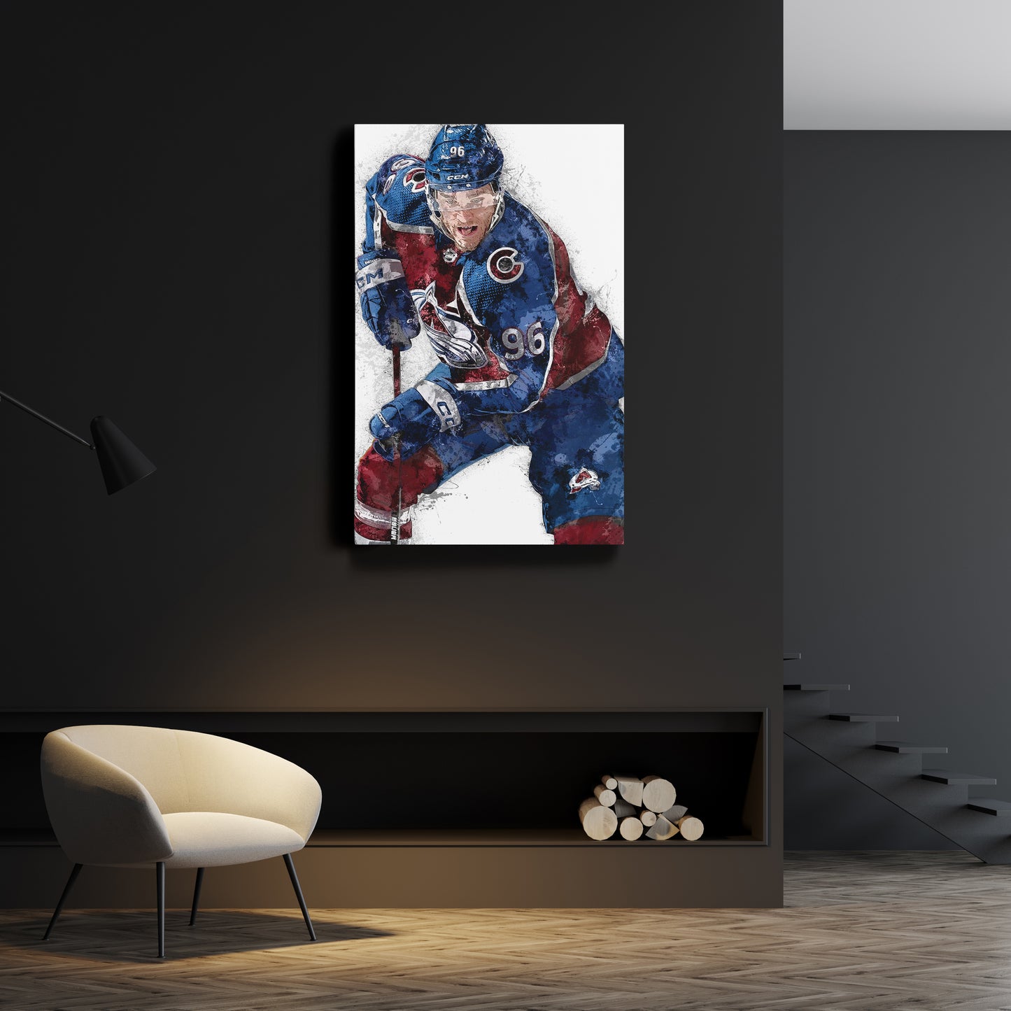 Mikko Rantanen Canvas Art – Colorado Avalanche Wall Decor
