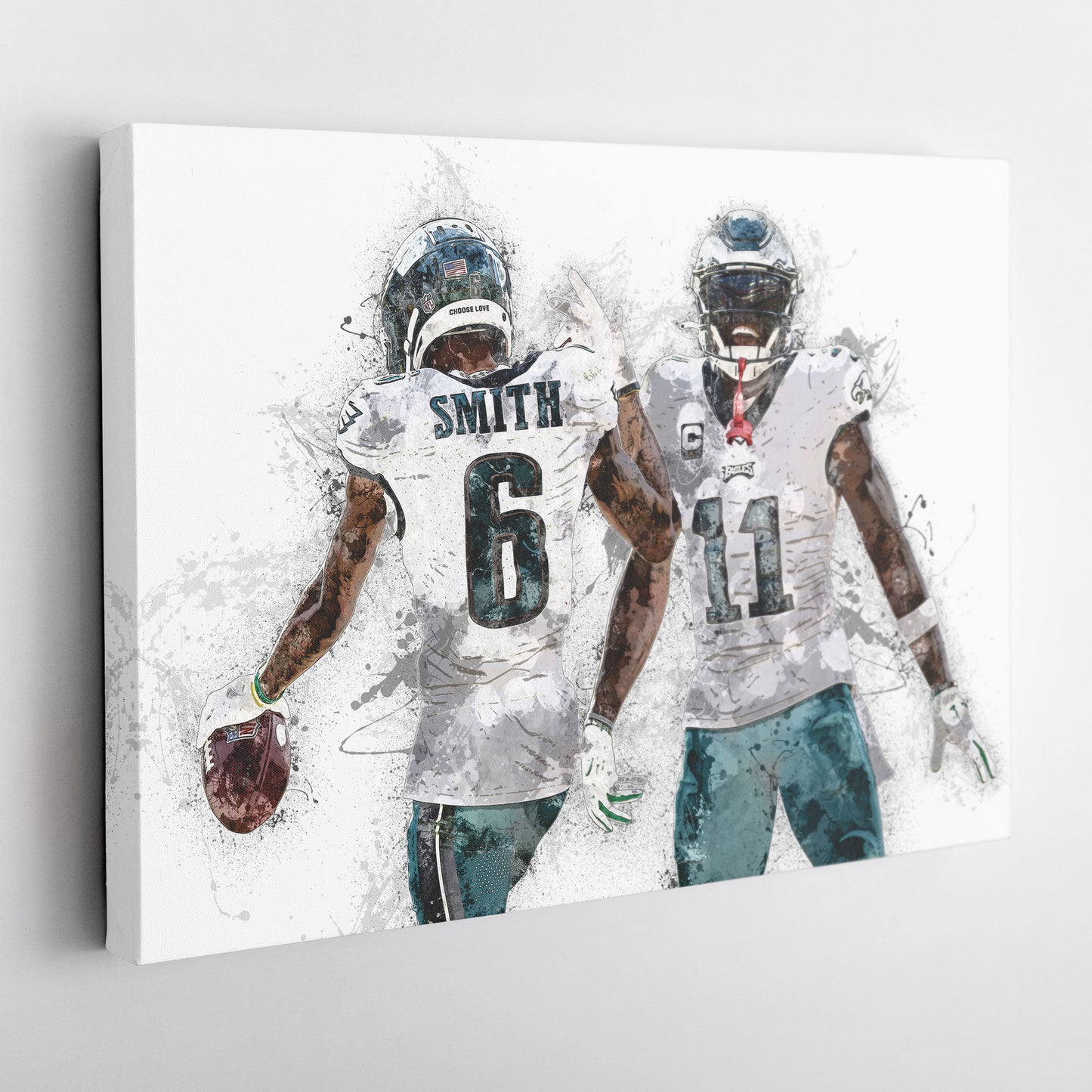 A.J. Brown & DeVonta Smith Canvas Art – Philadelphia Eagles Wall Decor