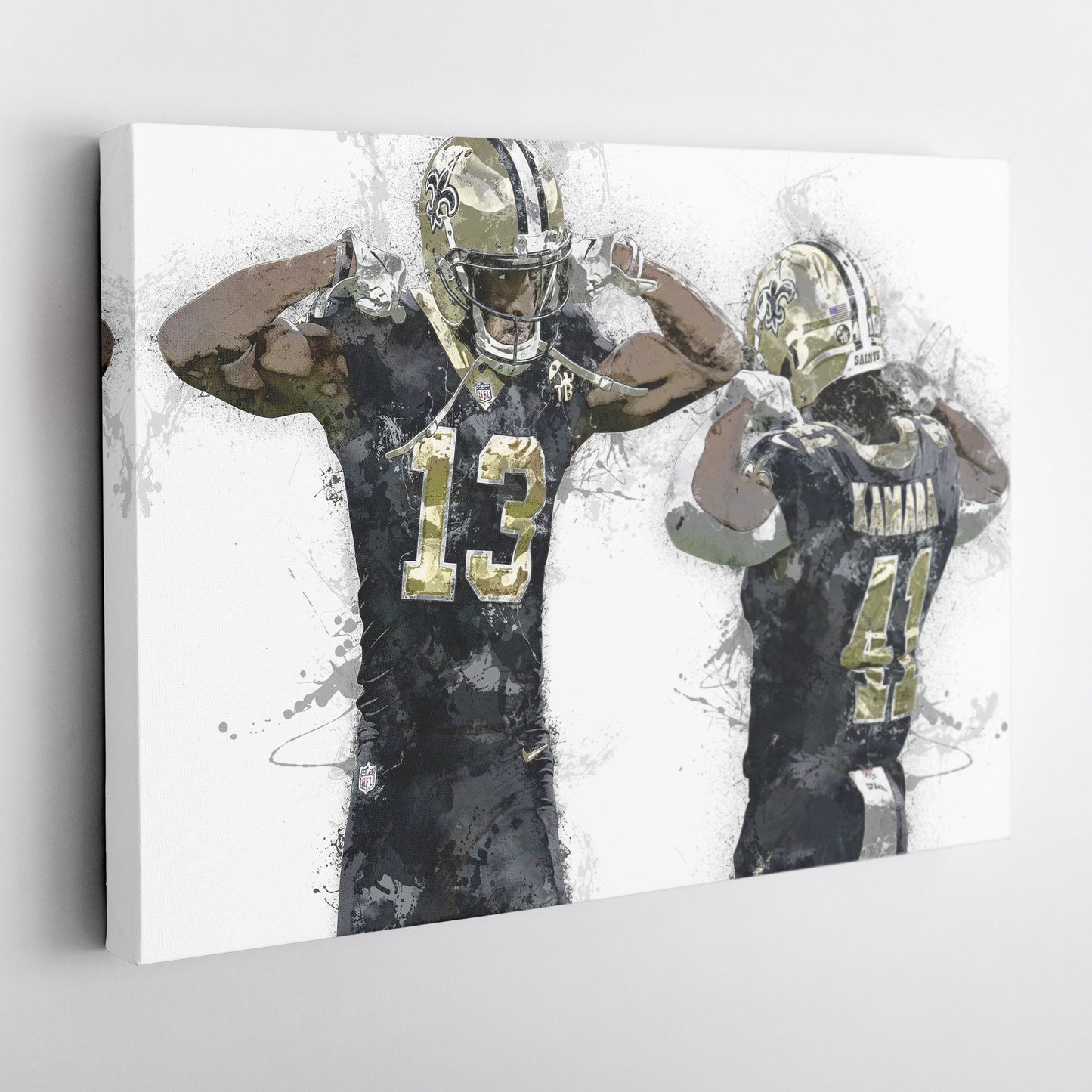 Michael Thomas & Alvin Kamara Canvas Art – New Orleans Saints Wall Decor