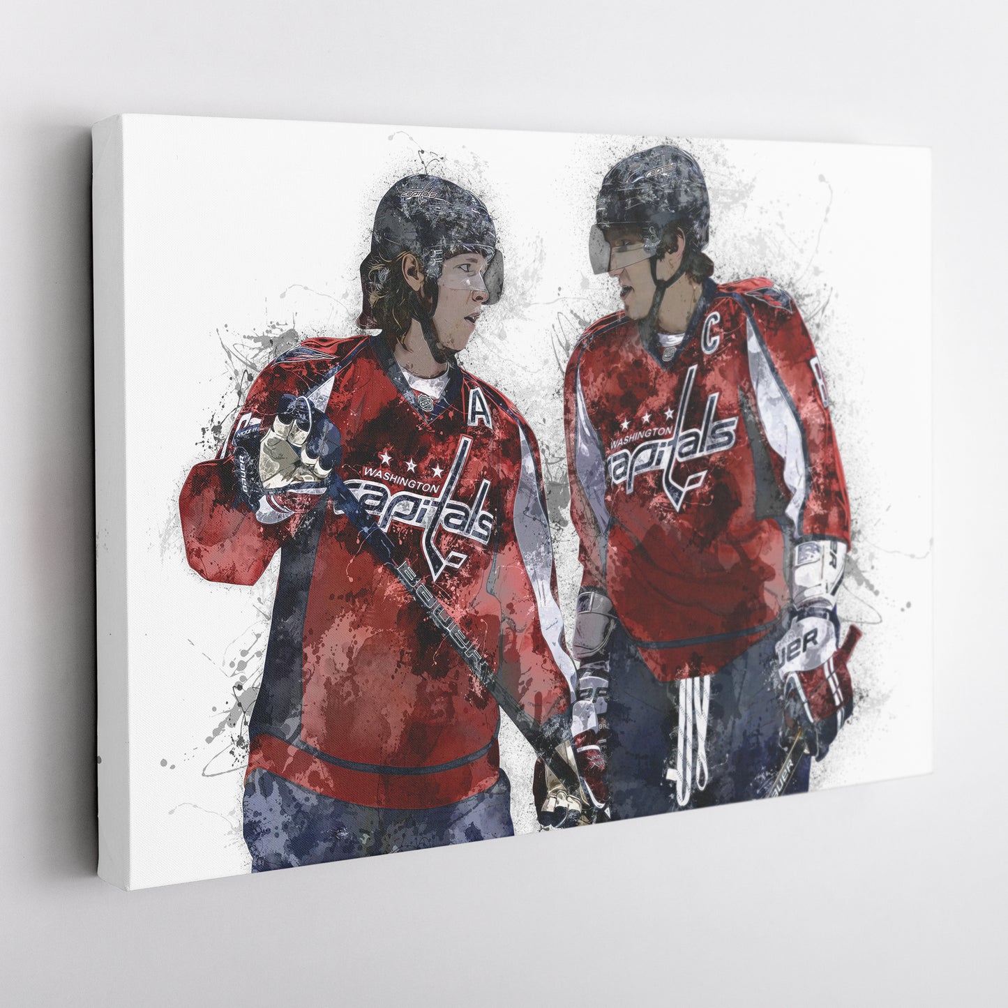 Alex Ovechkin & Nicklas Backstrom Canvas Art – Washington Capitals Wall Decor
