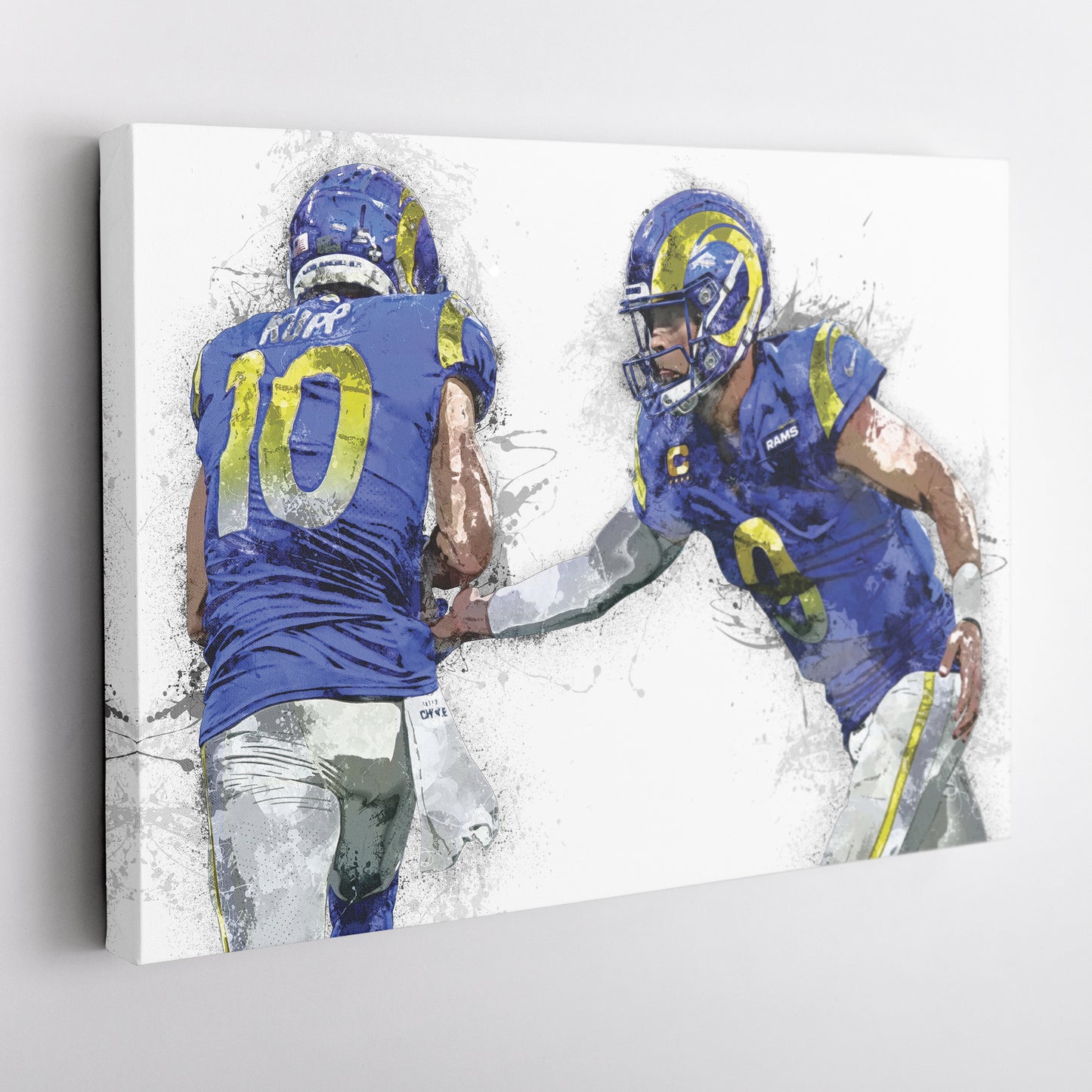 Cooper Kupp & Matthew Stafford Canvas Art – Los Angeles Rams Wall Decor