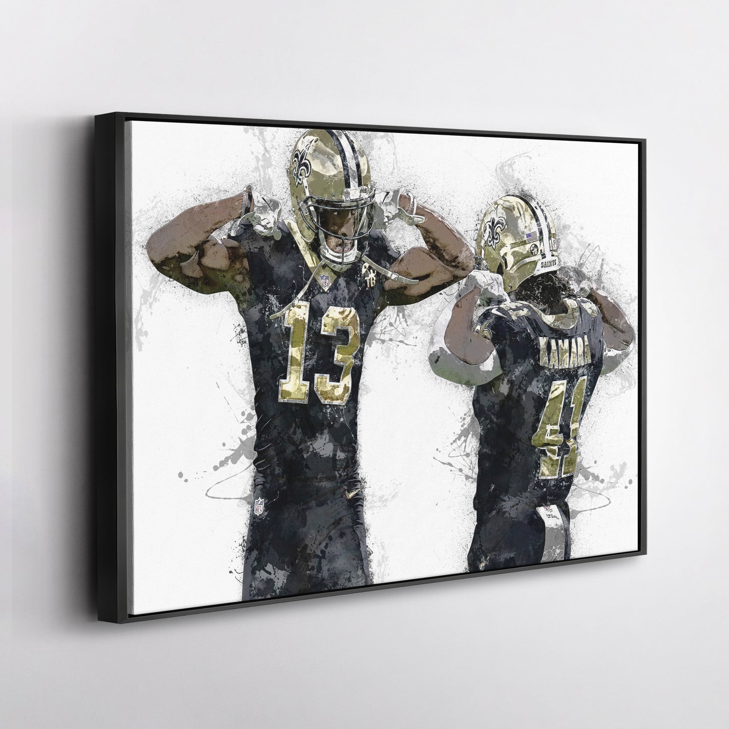Michael Thomas & Alvin Kamara Canvas Art – New Orleans Saints Wall Decor