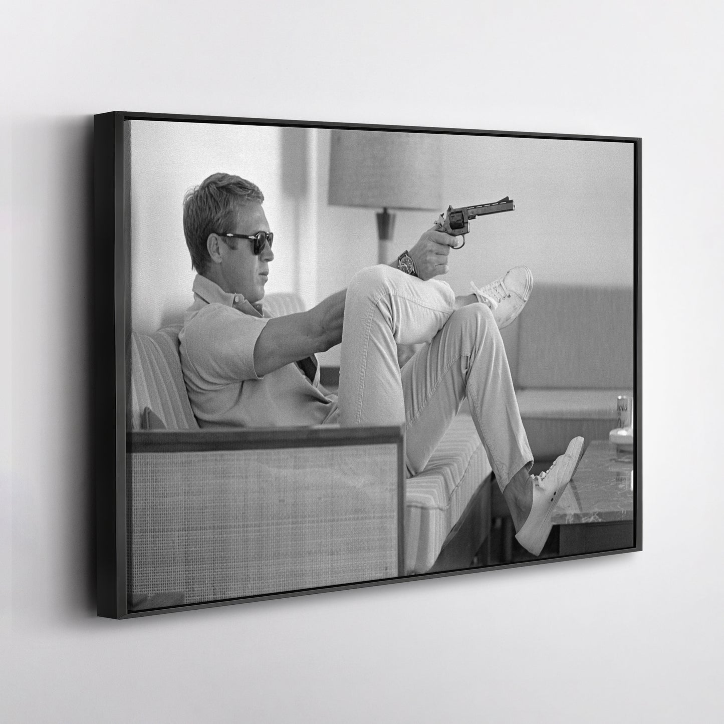 Steve McQueen's Revolver Canvas Art - Classic Movie Wall Decor Print