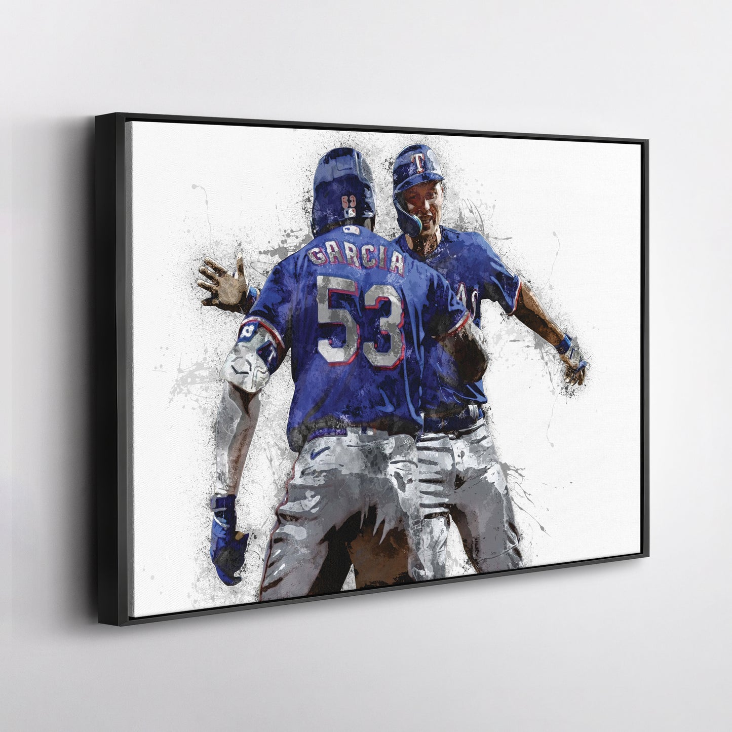 Adolis Garcia & Corey Seager Canvas Art – Texas Rangers Wall Decor