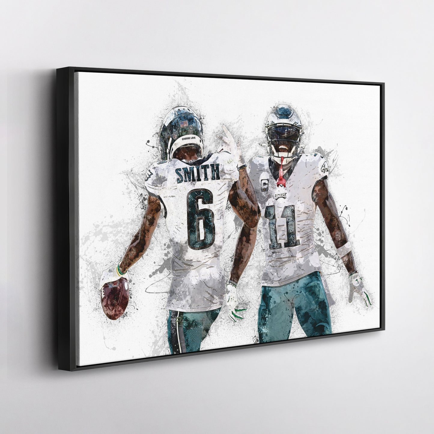 A.J. Brown & DeVonta Smith Canvas Art – Philadelphia Eagles Wall Decor