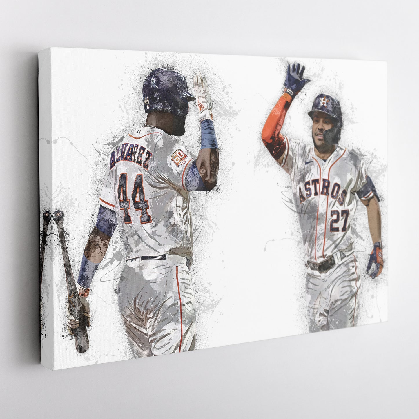Yordan Alvarez & Jose Altuve Canvas Art – Houston Astros Wall Decor