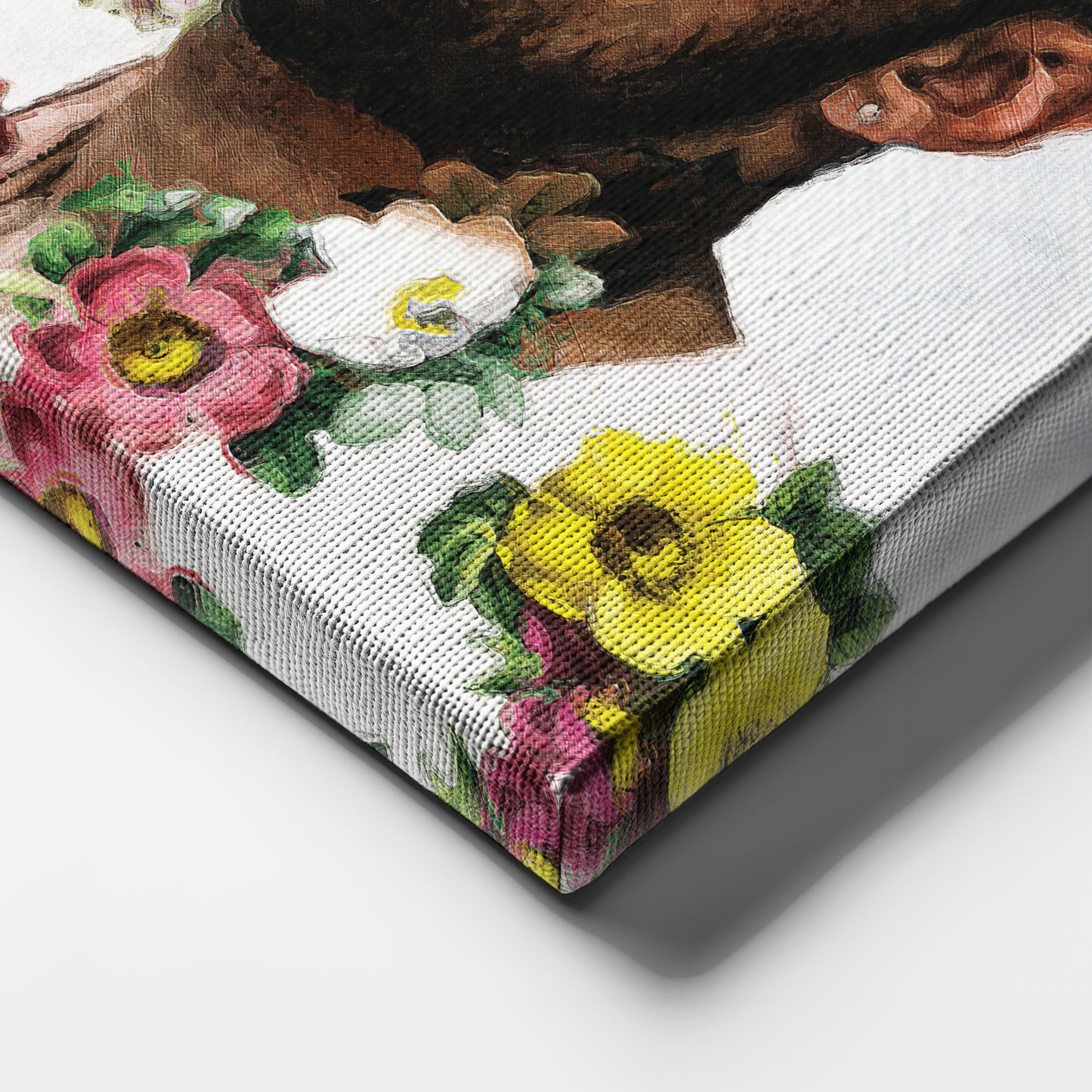Mac Miller Floral Canvas Print – Rap Artist Painting Wall Art for Home Decor