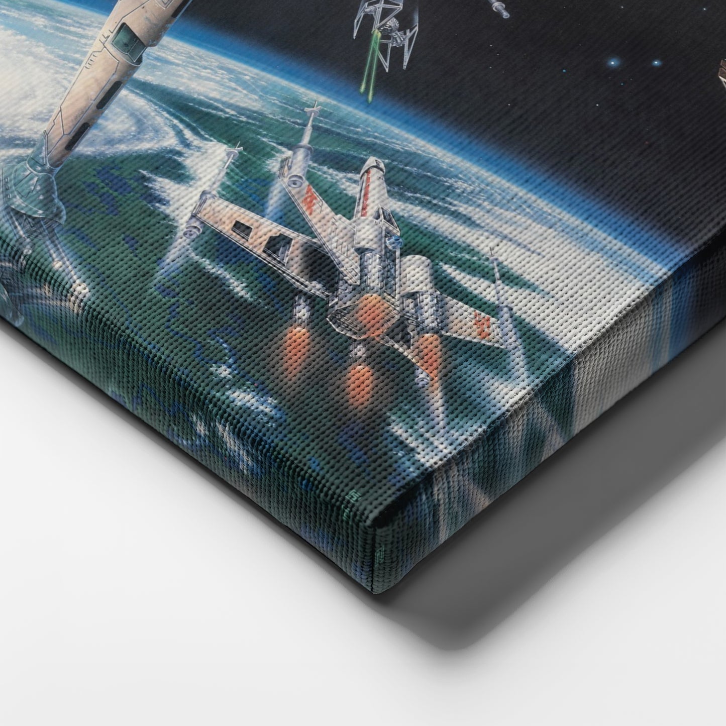 Death Star, Star Destroyer, Battle, TIE Interceptor Canvas Wall Art Decor - Star Wars Epic Art