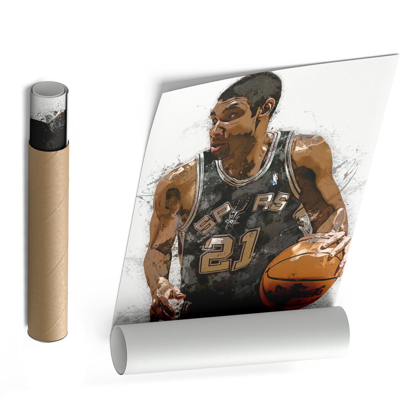 Tim Duncan Canvas Art – San Antonio Spurs Wall Decor