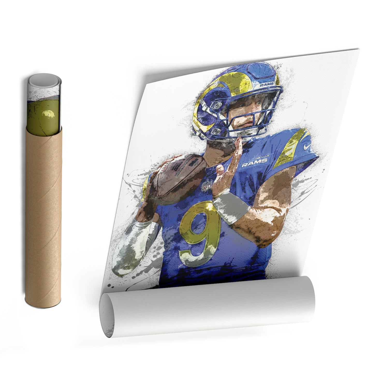 Matthew Stafford Canvas Art – Los Angeles Rams Wall Decor