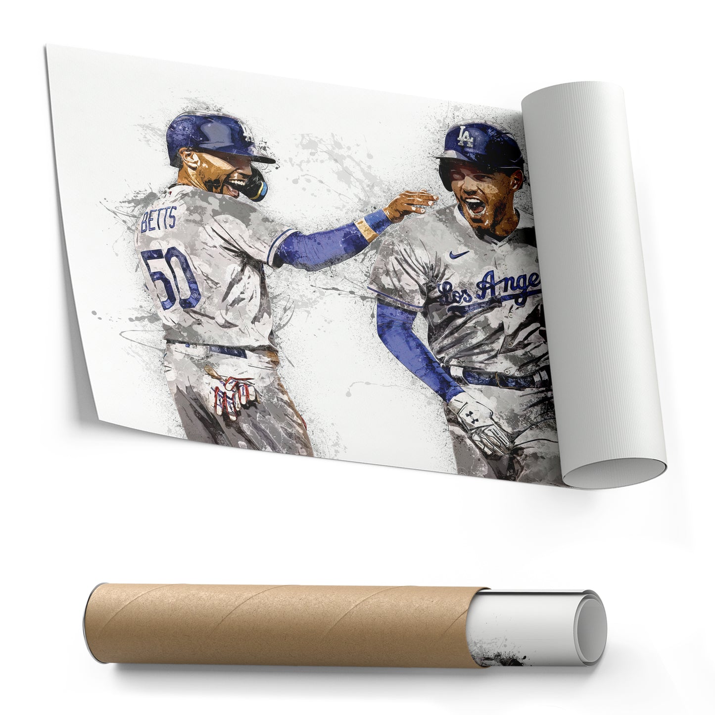 Freddie Freeman & Mookie Betts Canvas Art – Los Angeles Dodgers Wall Decor