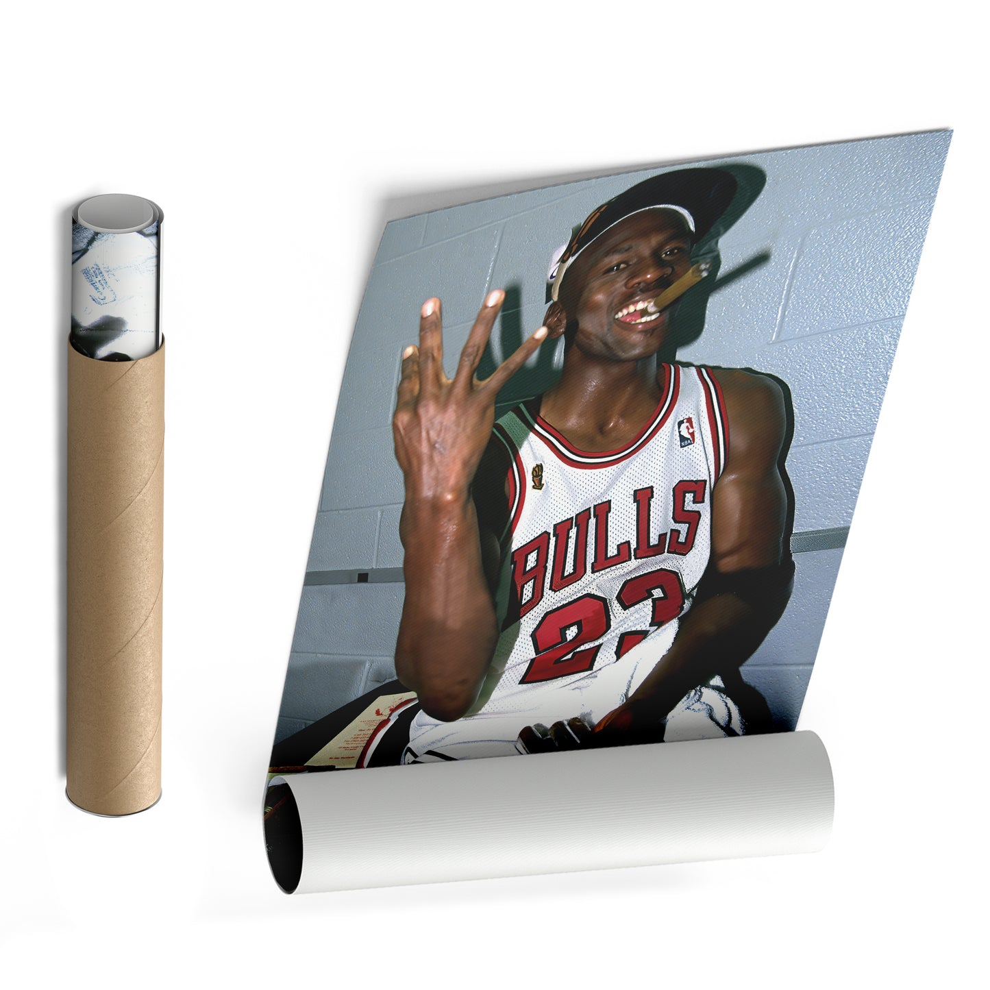 Michael Jordan Smoking Canvas – Chicago Bulls Wall Art Home Decor