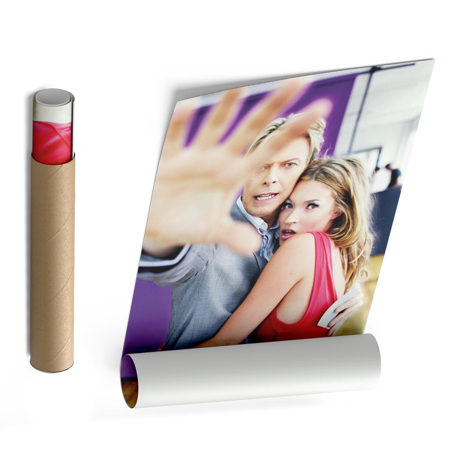 David Bowie & Kate Moss Canvas – Music & Fashion Wall Art