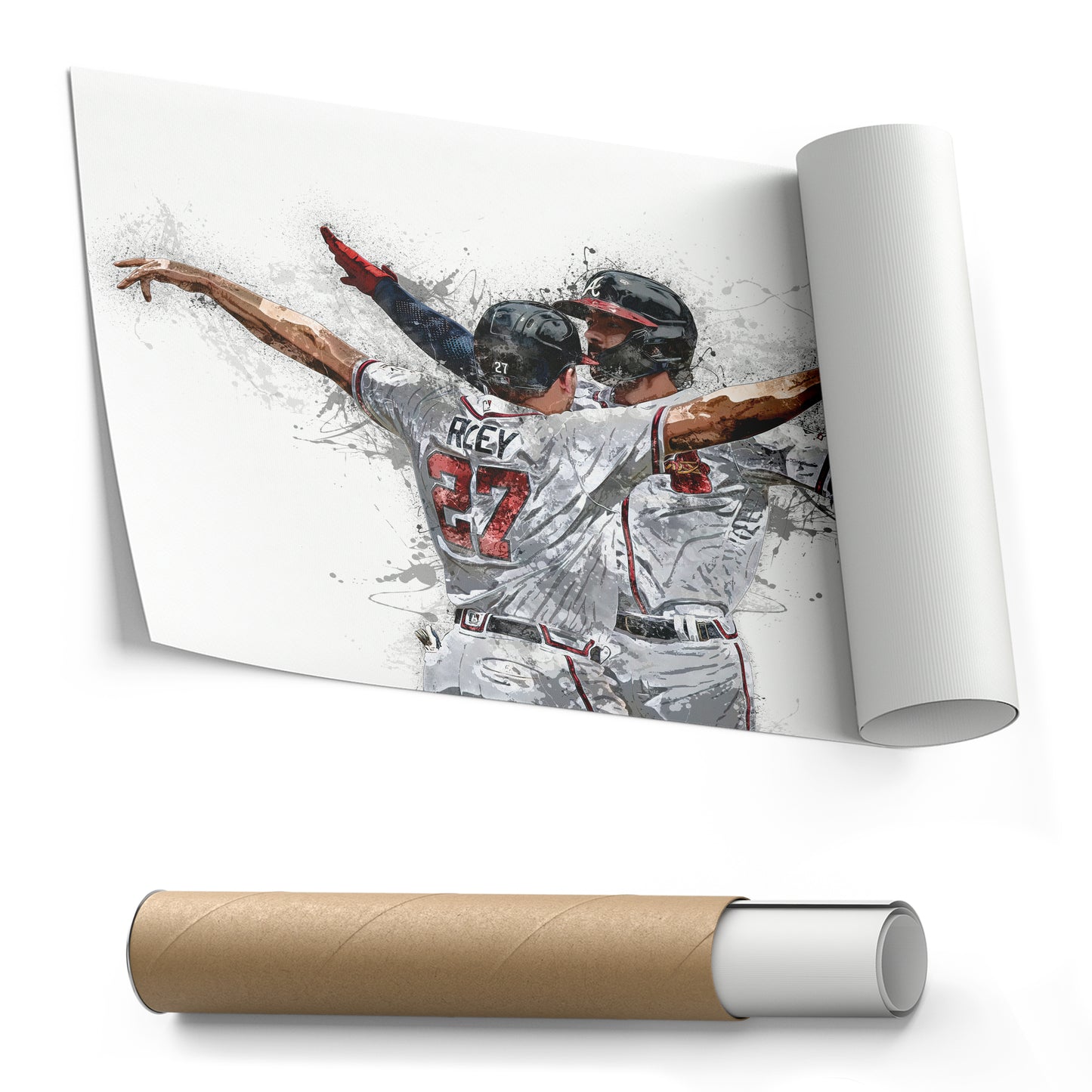 Austin Riley & Dansby Swanson Canvas Art – Atlanta Braves Wall Decor