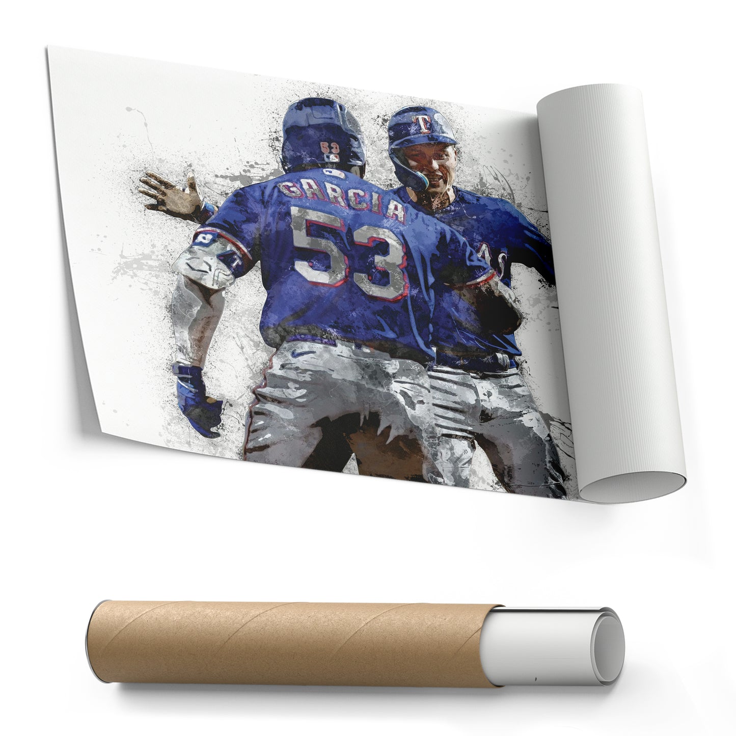 Adolis Garcia & Corey Seager Canvas Art – Texas Rangers Wall Decor