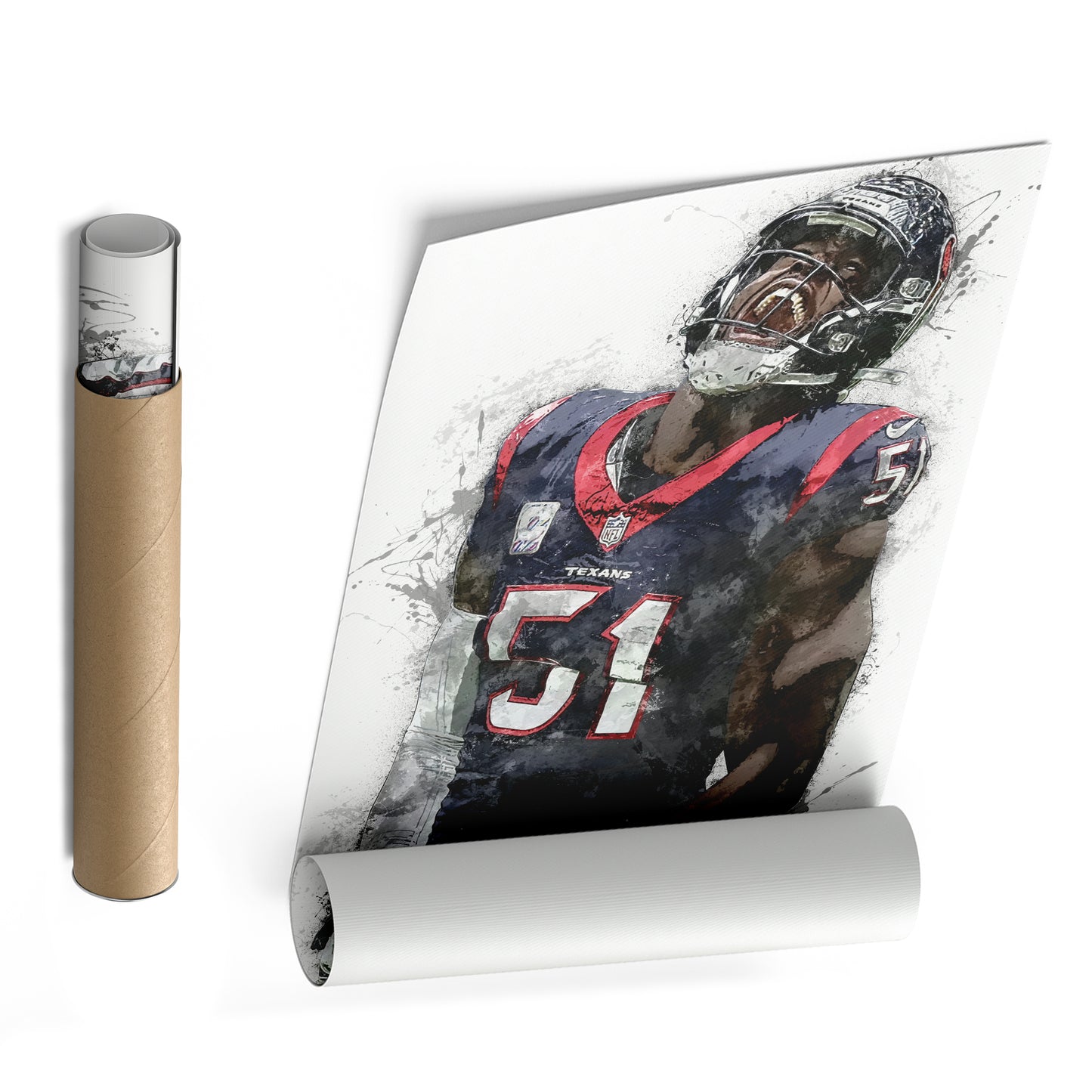 Will Anderson Jr. Canvas Art – Houston Texans Wall Decor