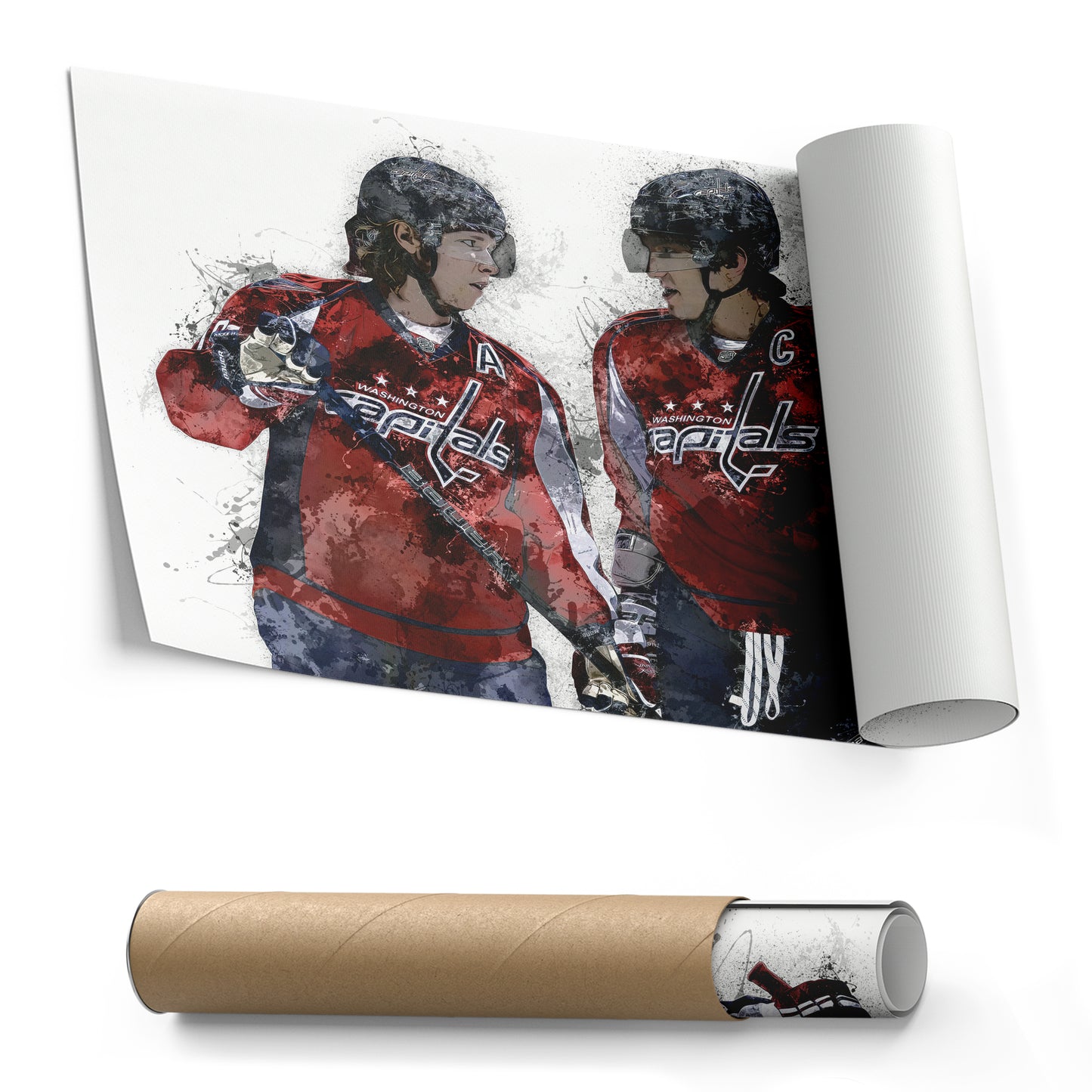 Alex Ovechkin & Nicklas Backstrom Canvas Art – Washington Capitals Wall Decor