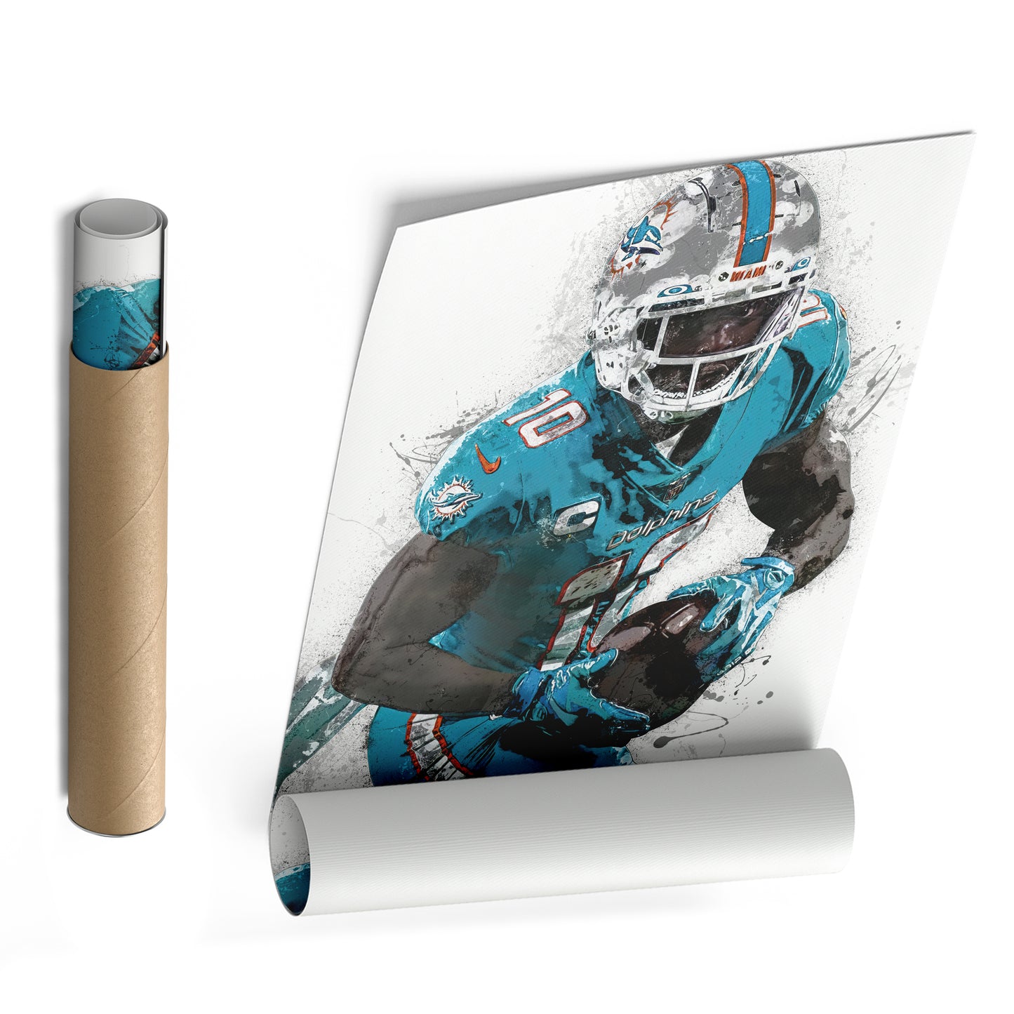 Tyreek Hill Canvas Art – Miami Dolphins Wall Decor