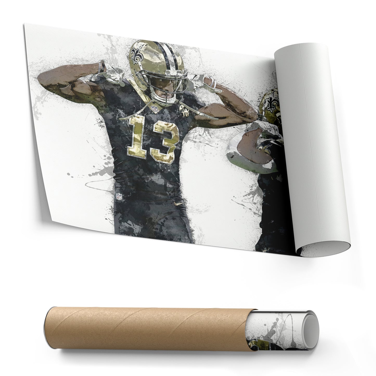 Michael Thomas & Alvin Kamara Canvas Art – New Orleans Saints Wall Decor
