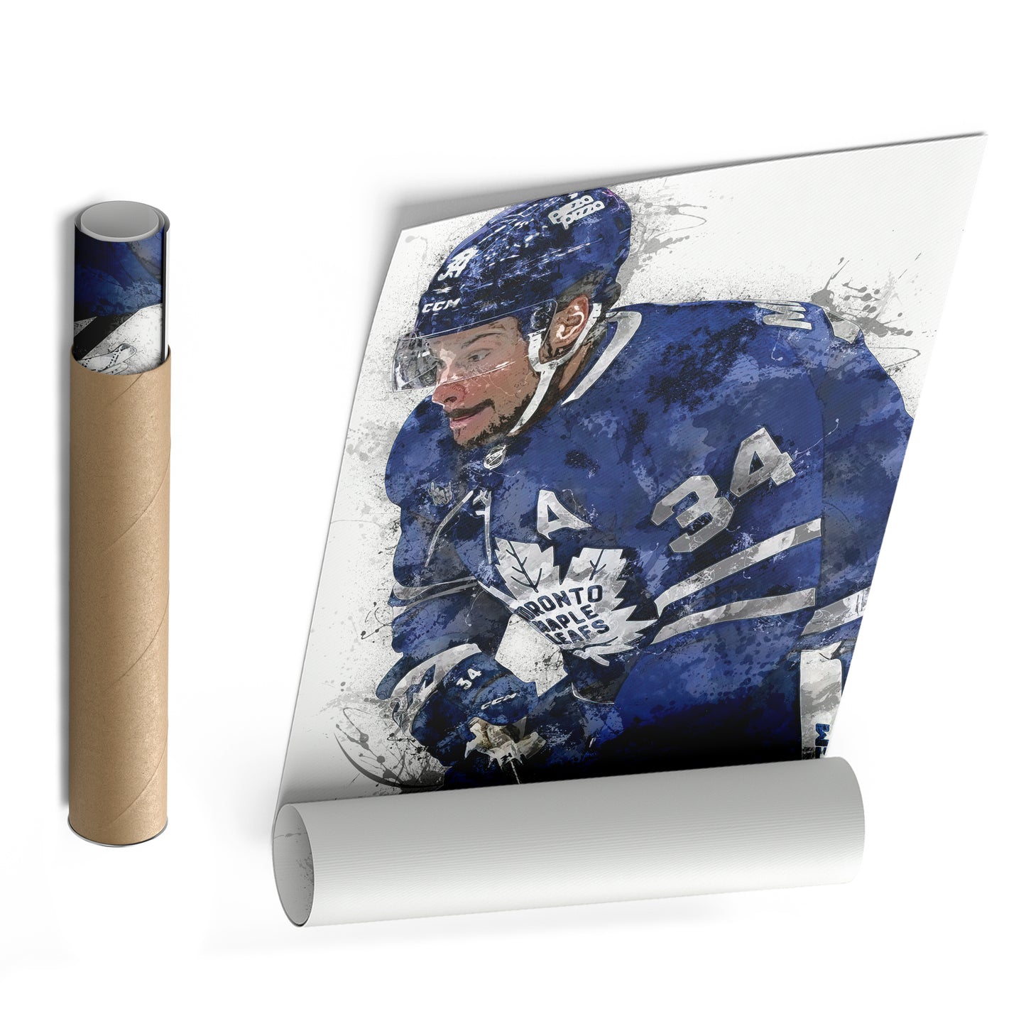 Auston Matthews Canvas Art – Toronto Maple Leafs Wall Decor