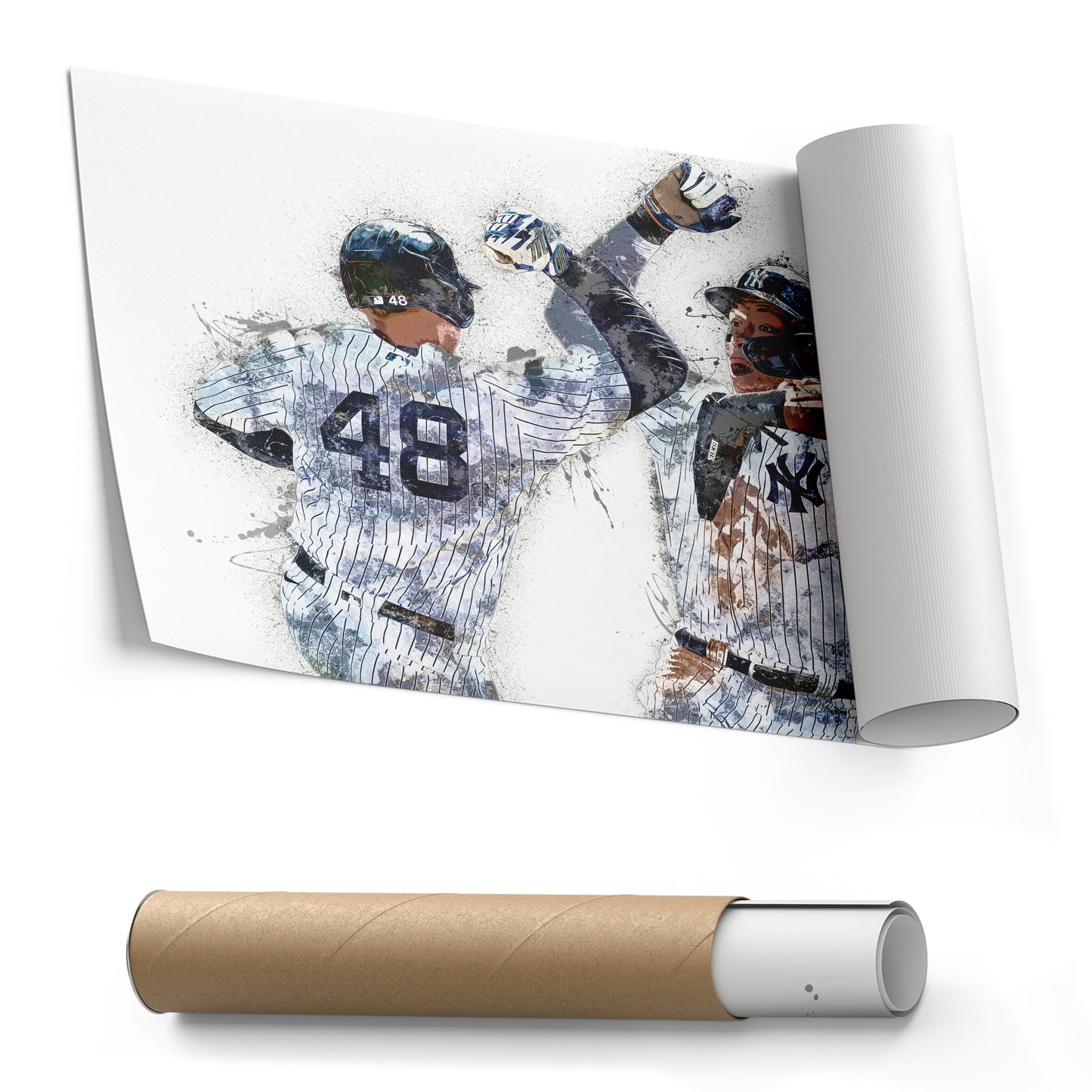 Aaron Judge & Anthony Rizzo Canvas Art – New York Yankees Wall Decor