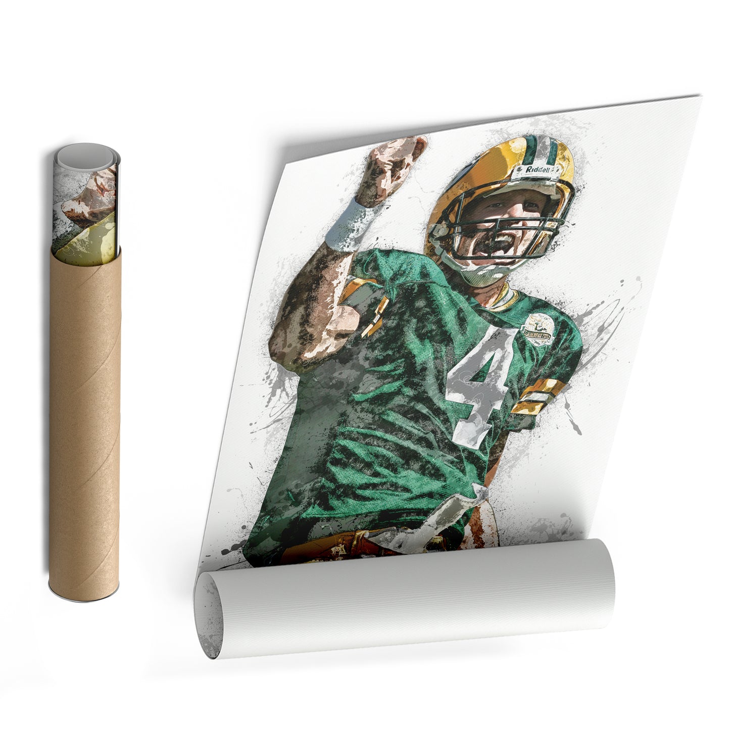 Brett Favre Canvas Art – Green Bay Packers Wall Decor