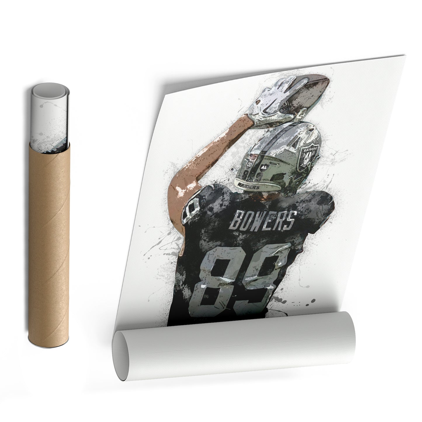 Brock Bowers Canvas Art – Las Vegas Raiders Wall Decor