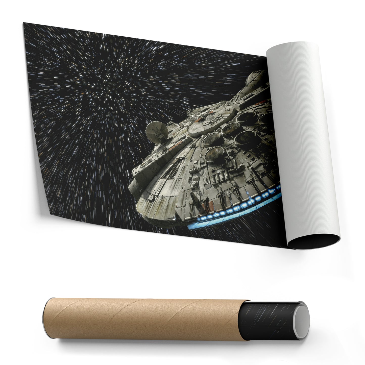 Millennium Falcon Canvas Art - Star Wars Wall Decor Framed Print