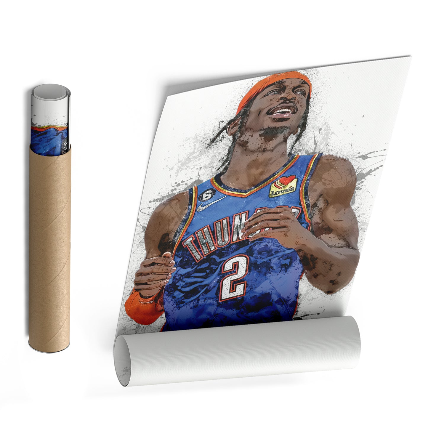 Shai Gilgeous-Alexander Canvas Art – Oklahoma City Thunder Wall Decor