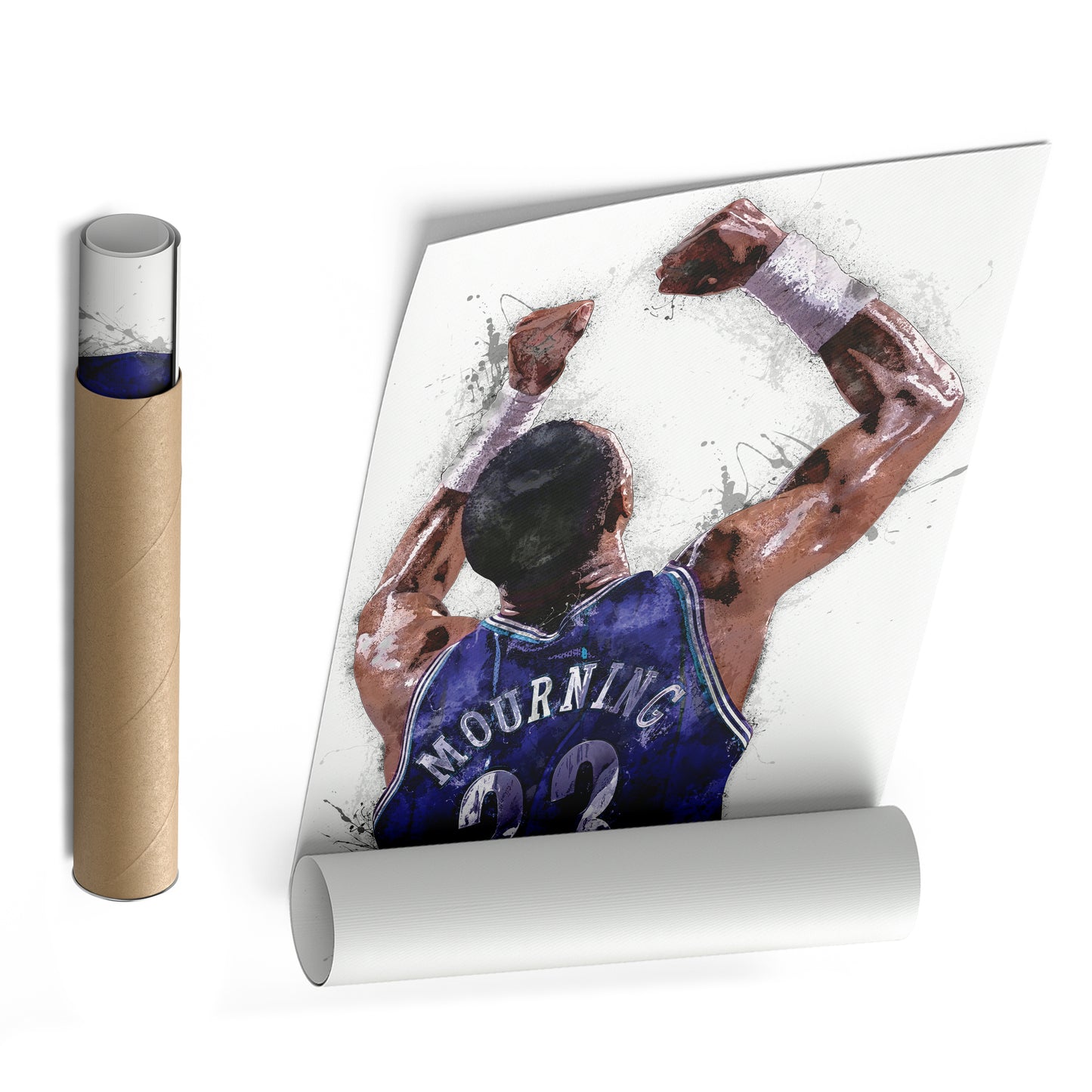 Alonzo Mourning Canvas Art – Charlotte Hornets Wall Decor